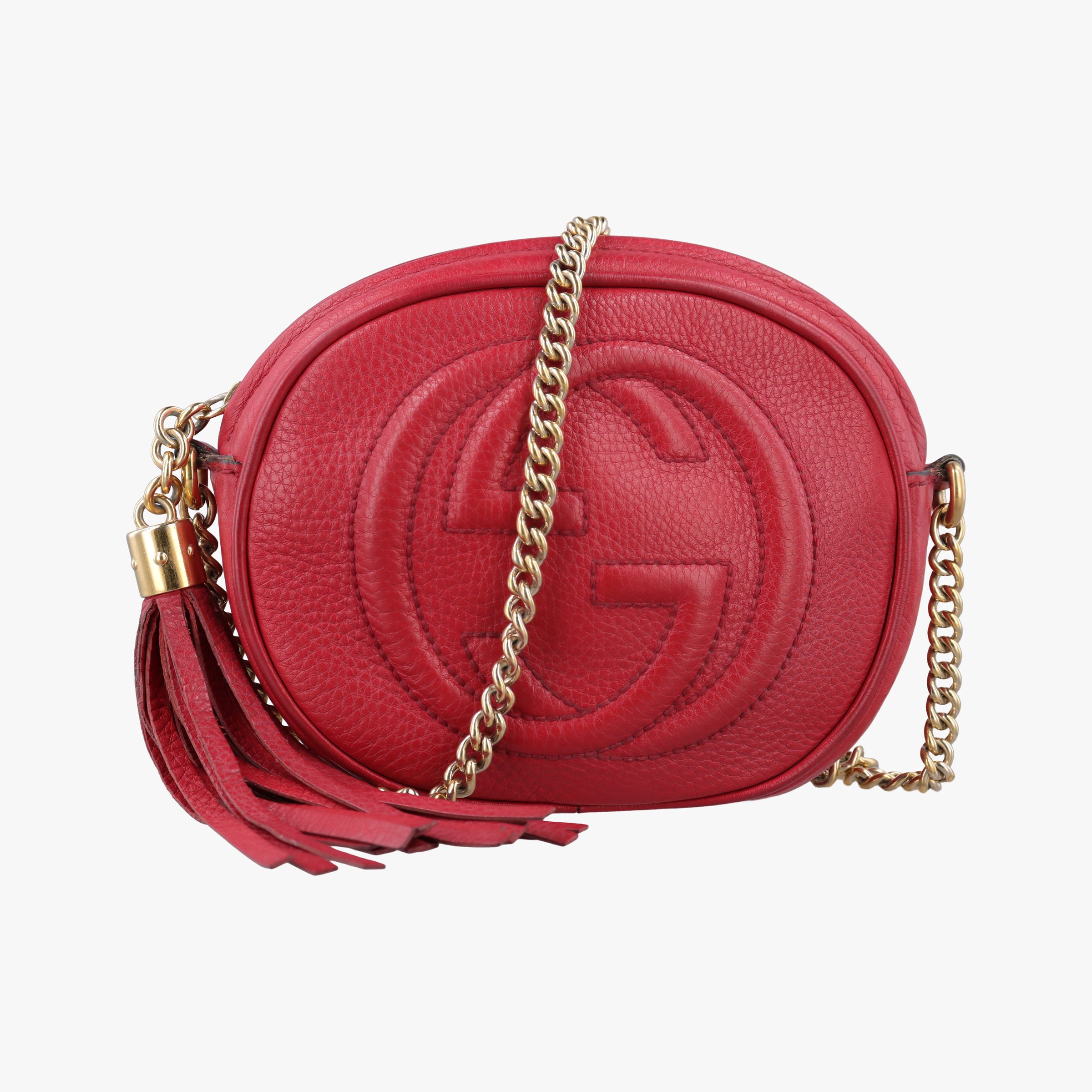 Pre-owned Gucci Soho Red Leather 353965 shoulderbag | stylenewstar