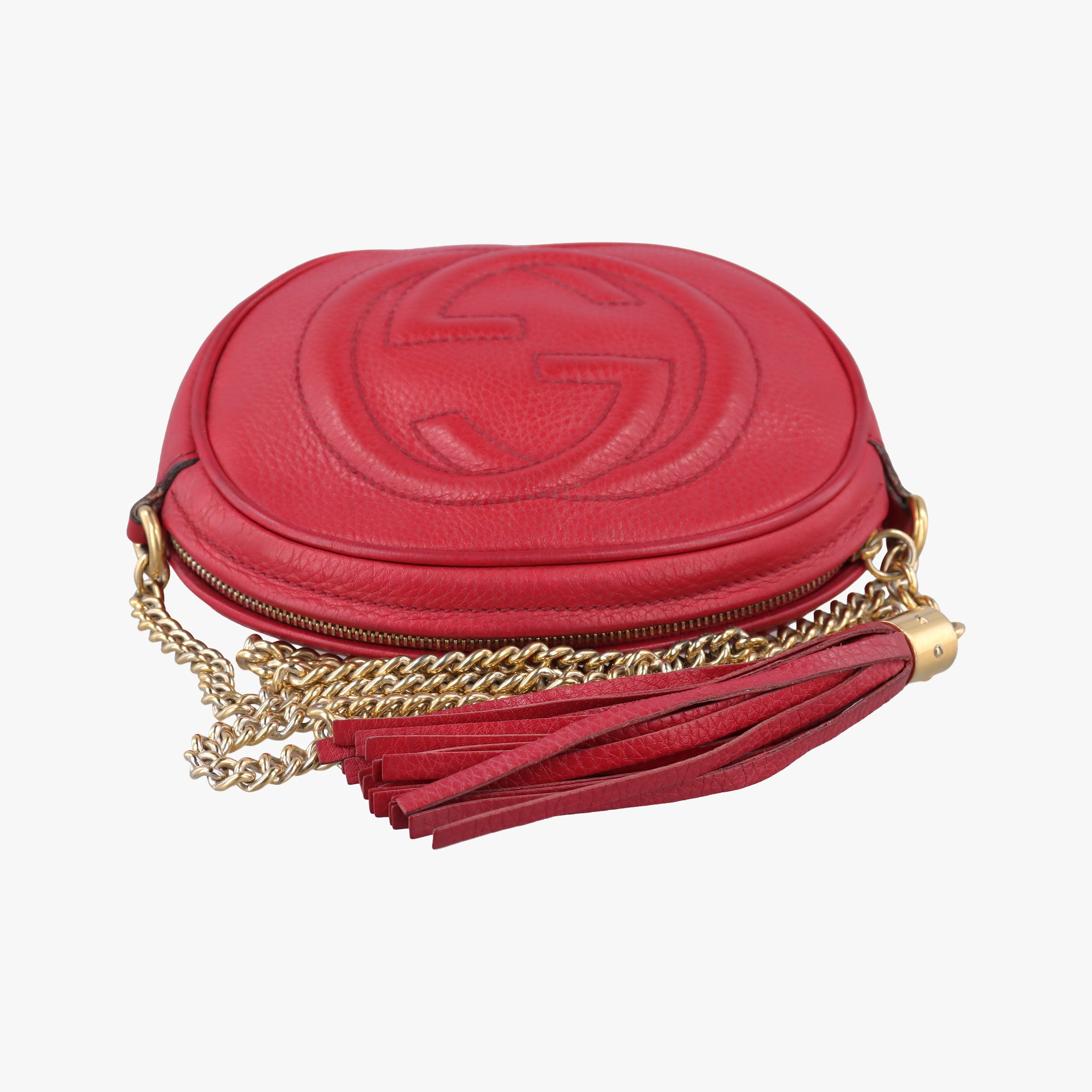 Pre-owned Gucci Soho Red Leather 353965 shoulderbag | stylenewstar