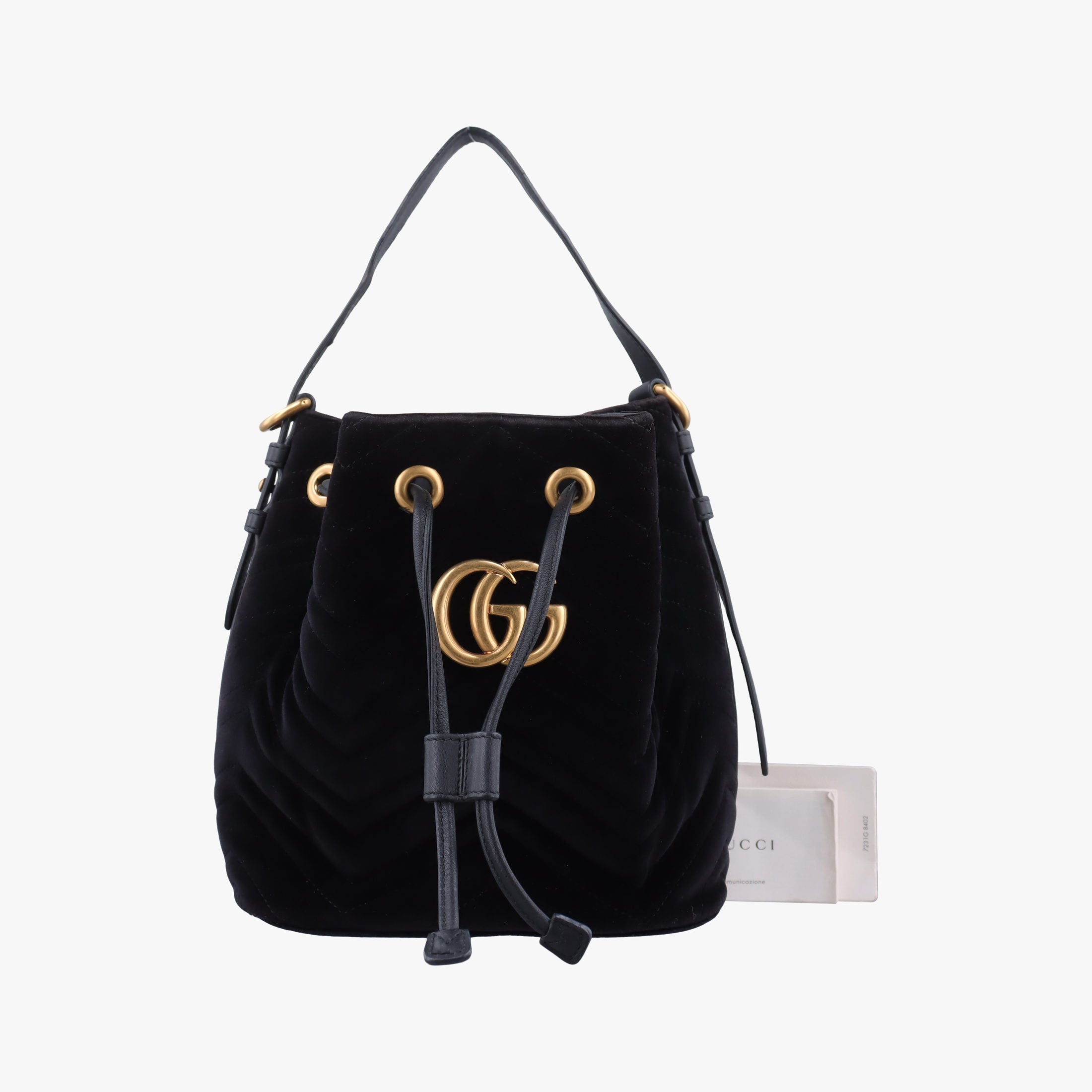 Vintage Gucci GG Marmont Black velour 525081 shoulderbag | stylenewstar