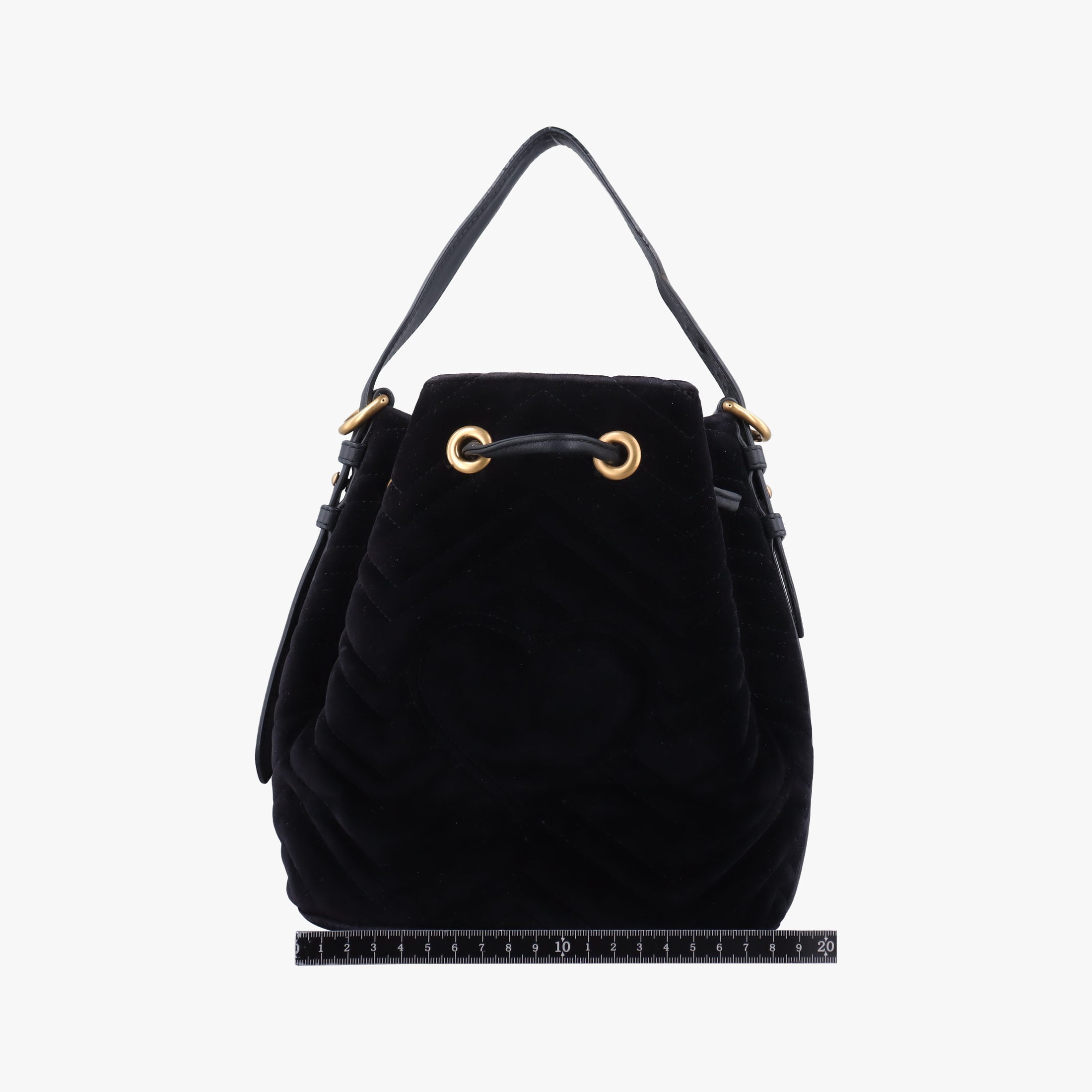 Vintage Gucci GG Marmont Black velour 525081 shoulderbag | stylenewstar