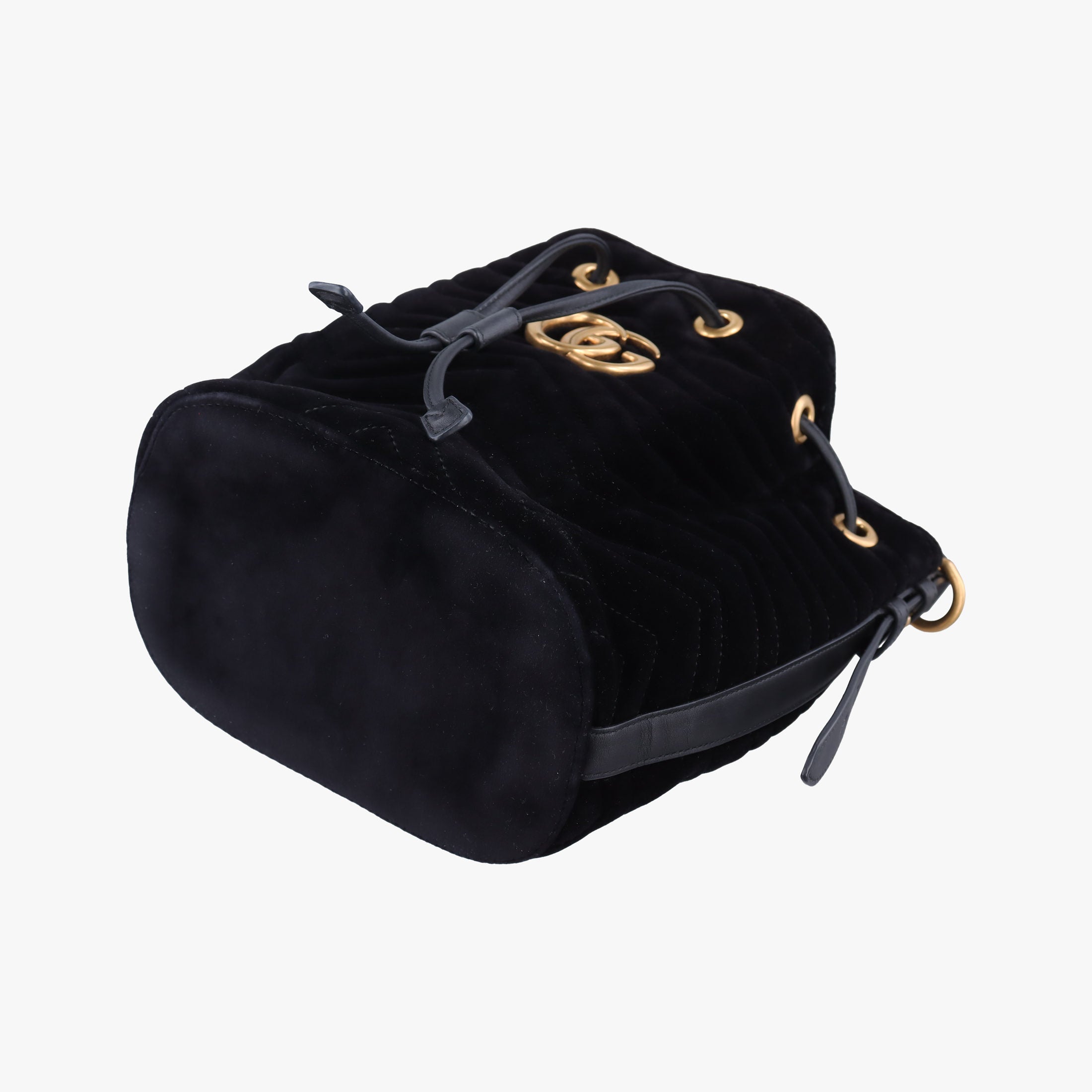 Vintage Gucci GG Marmont Black velour 525081 shoulderbag | stylenewstar