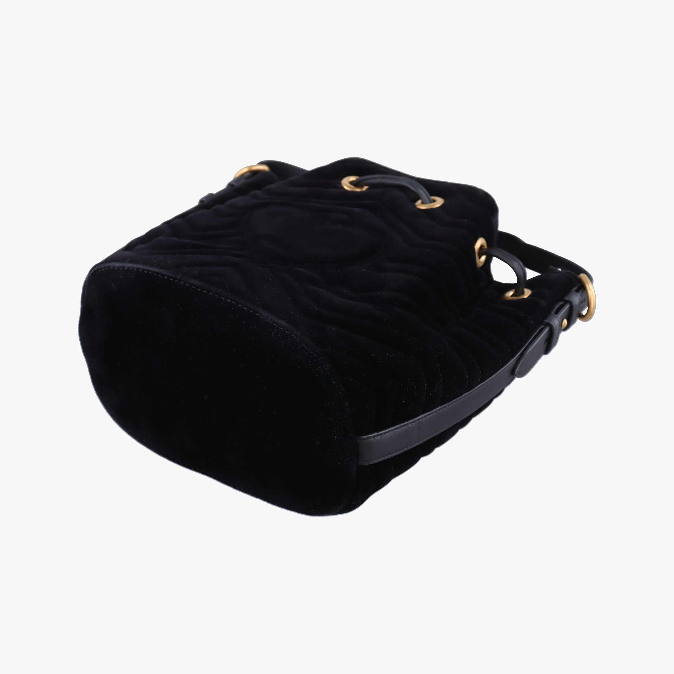 Vintage Gucci GG Marmont Black velour 525081 shoulderbag | stylenewstar