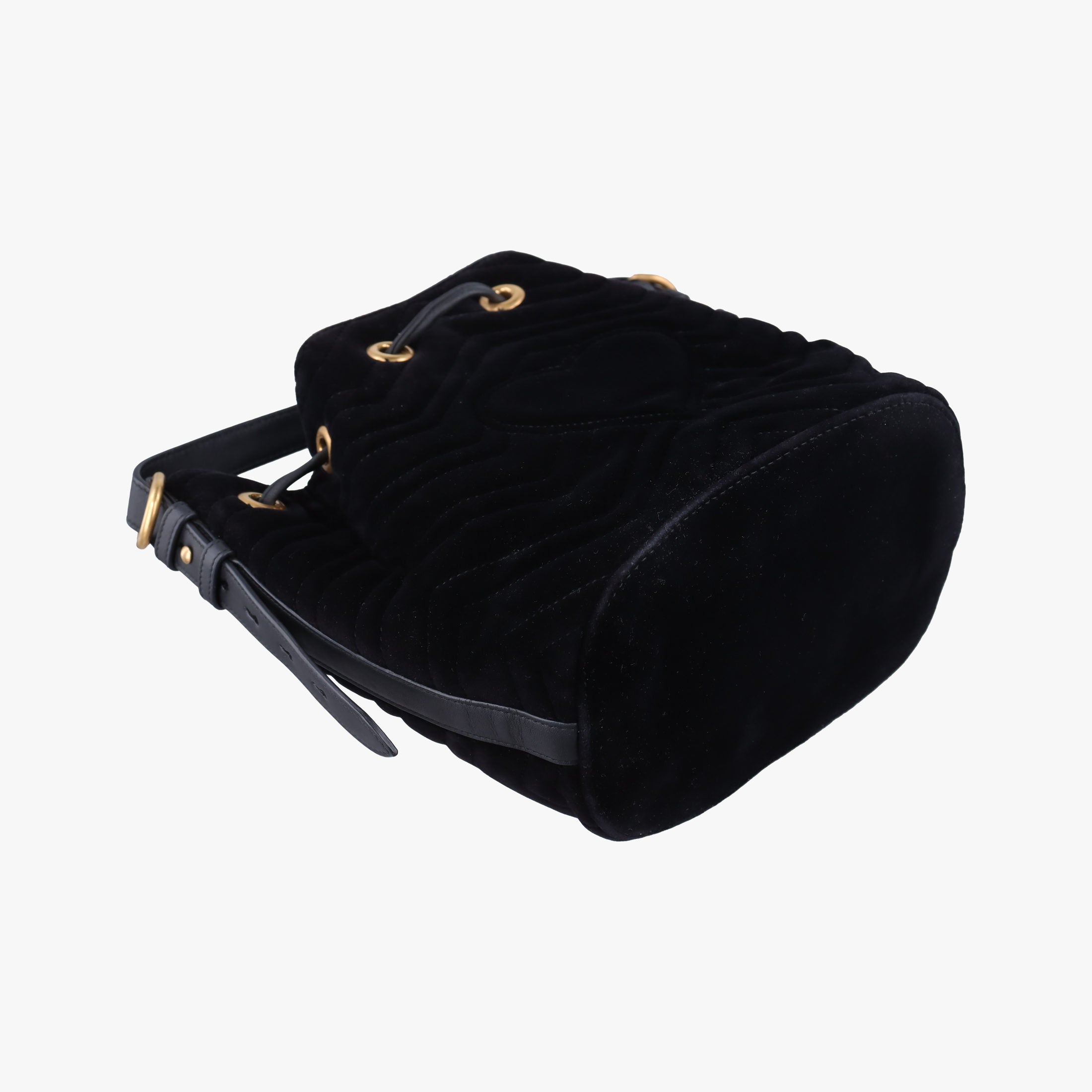 Vintage Gucci GG Marmont Black velour 525081 shoulderbag | stylenewstar