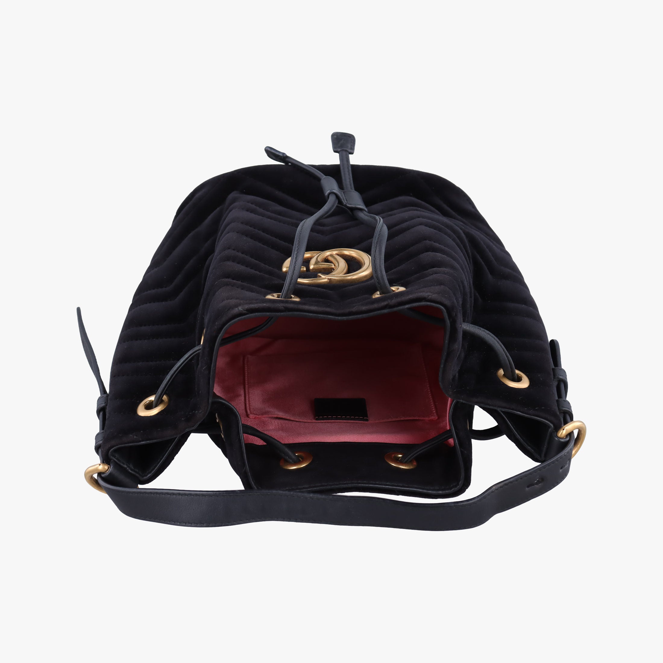 Vintage Gucci GG Marmont Black velour 525081 shoulderbag | stylenewstar