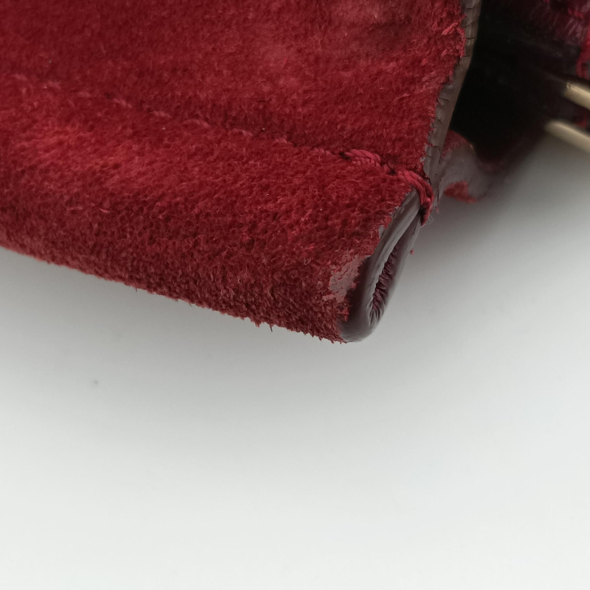 Secondhand Chloe FAYE Burgundy Suede × leather  shoulderbag | stylenewstar