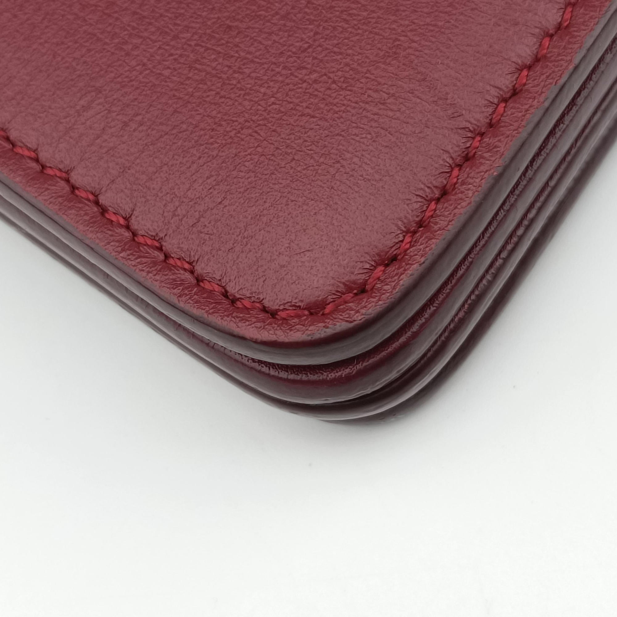 Secondhand Chloe FAYE Burgundy Suede × leather  shoulderbag | stylenewstar