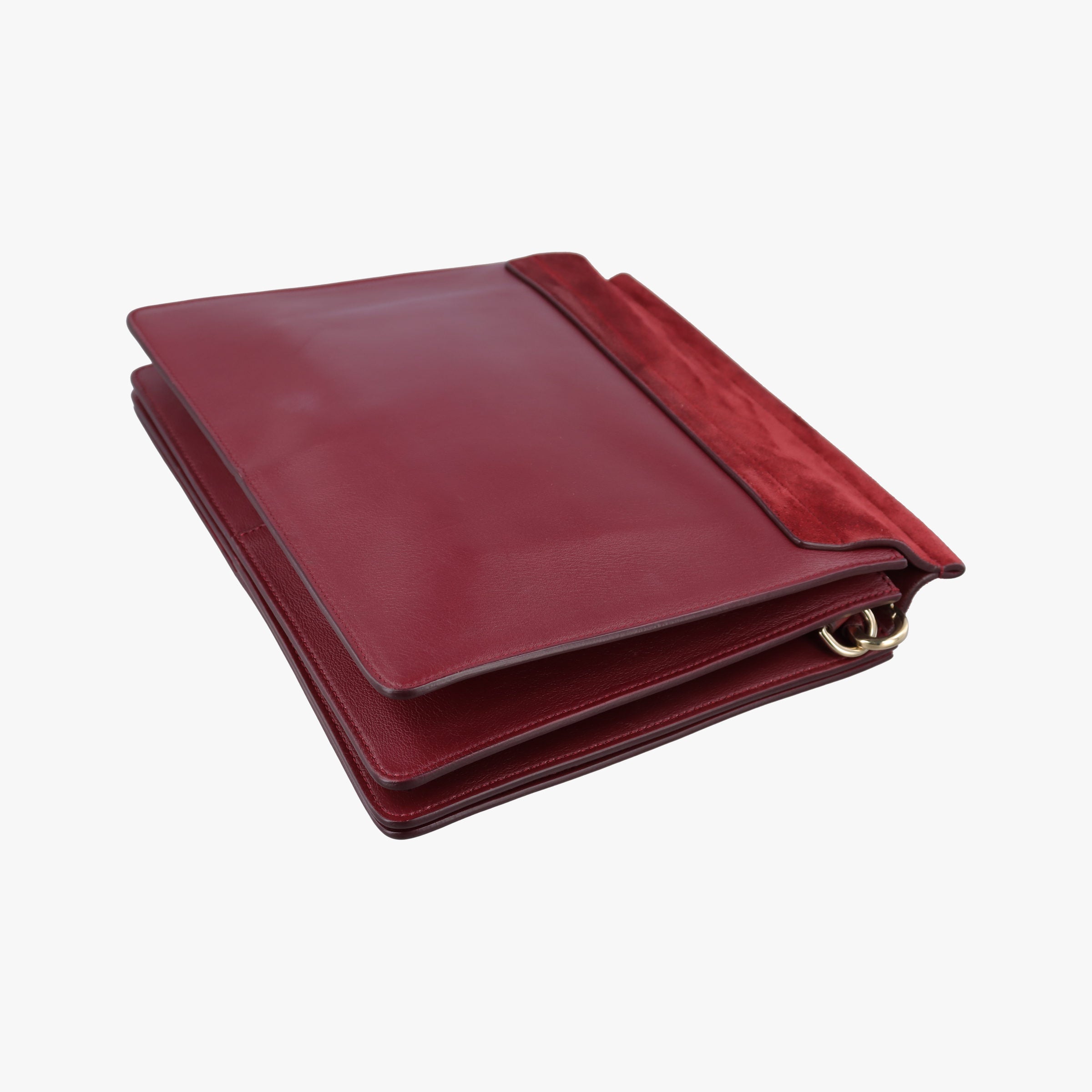 Secondhand Chloe FAYE Burgundy Suede × leather  shoulderbag | stylenewstar