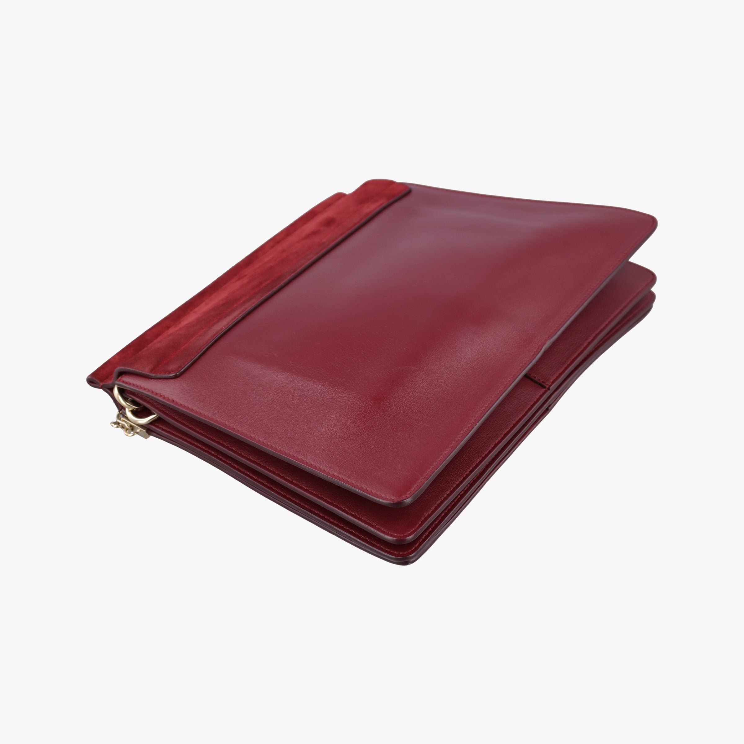 Secondhand Chloe FAYE Burgundy Suede × leather  shoulderbag | stylenewstar