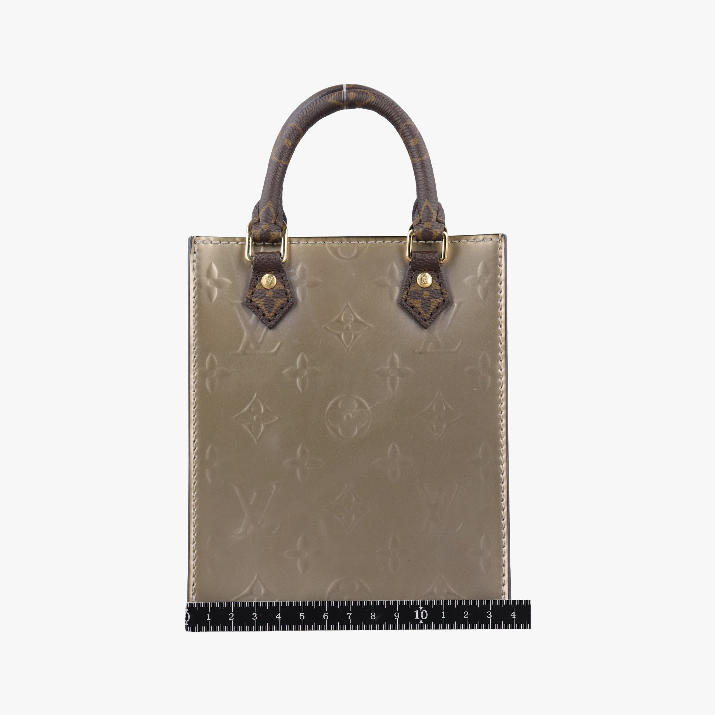 Pre-owned Louis Vuitton PETIT SAC PLAT Taupe Vernis M90564 shoulderbag | stylenewstar