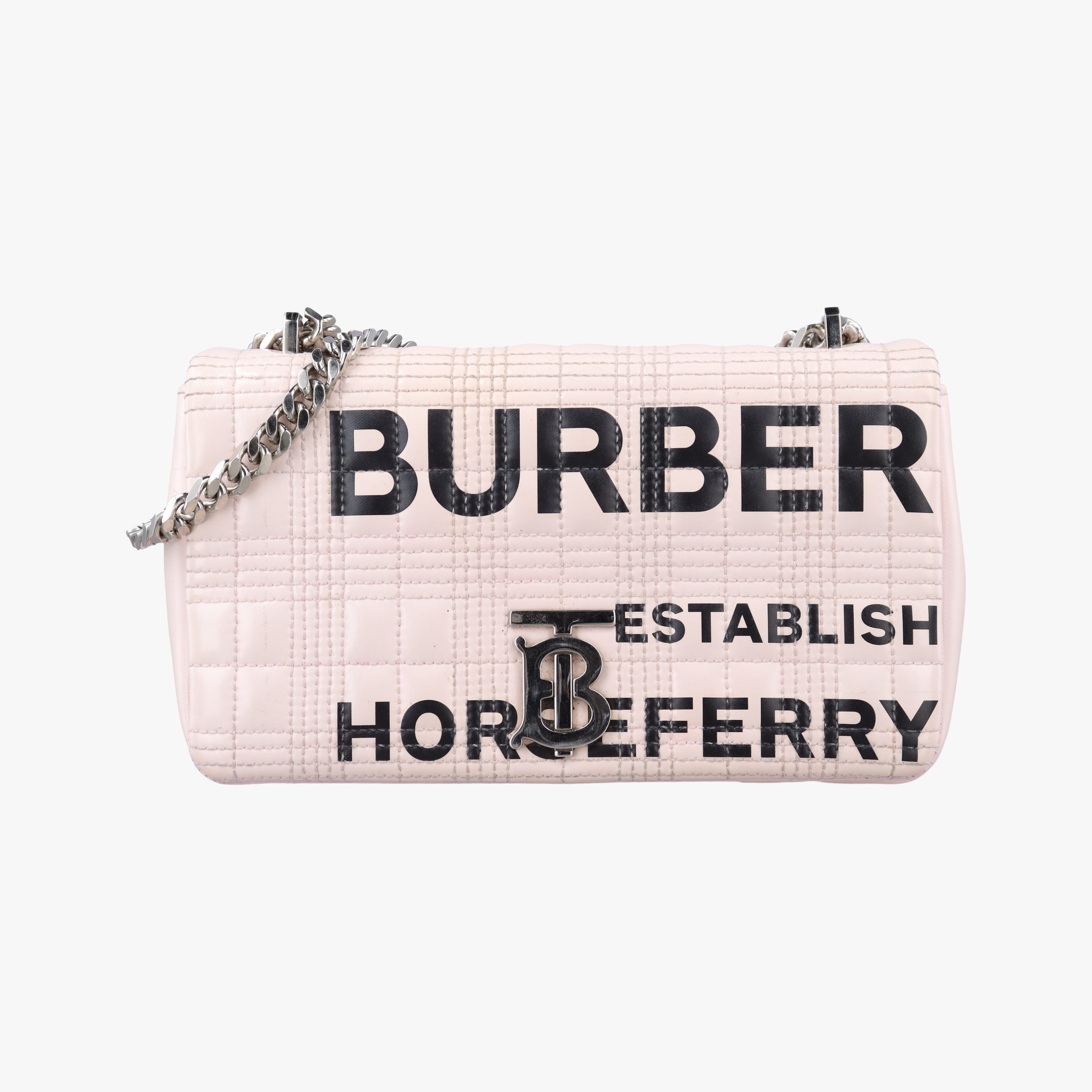 Pre-owned Burberry Lola Pink Patent  shoulderbag | stylenewstar
