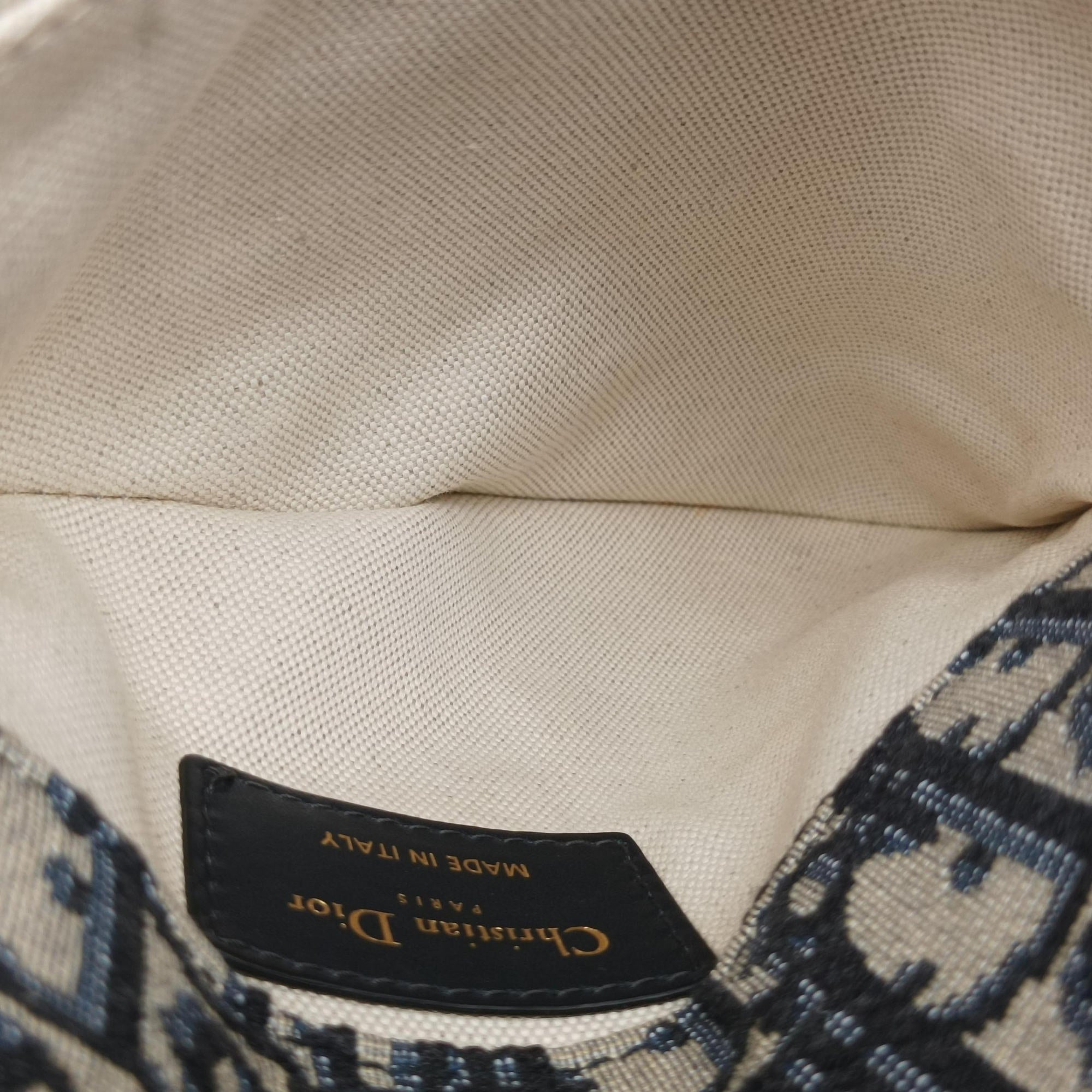 Pre-owned Christian Dior Saddle Navy Jacquard×Leather  bum bag/waist bag | stylenewstar