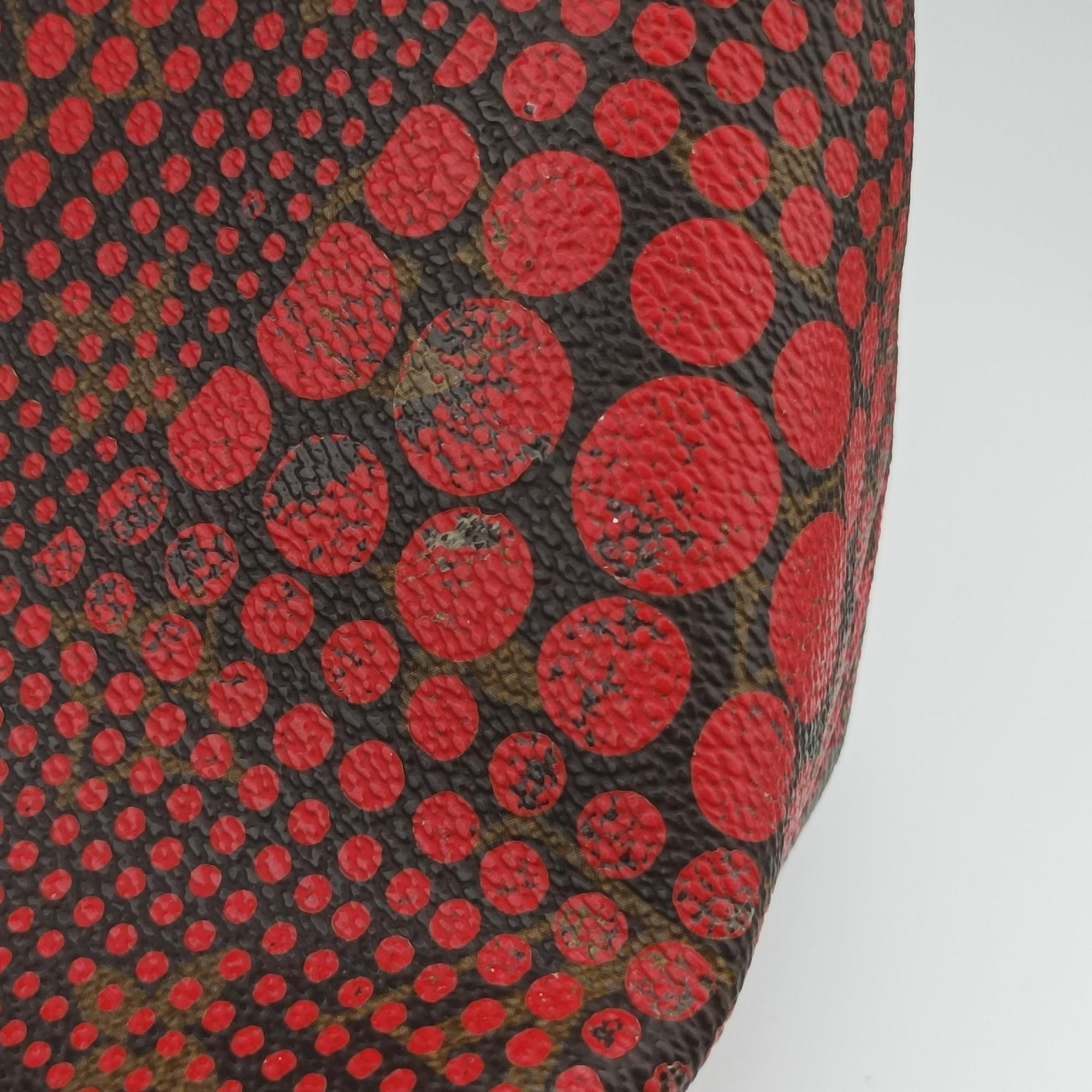 Pre-owned Louis Vuitton NEVERFULL MM Brown×Rouge Monogram Wave Dot M40686 shoulderbag | stylenewstar