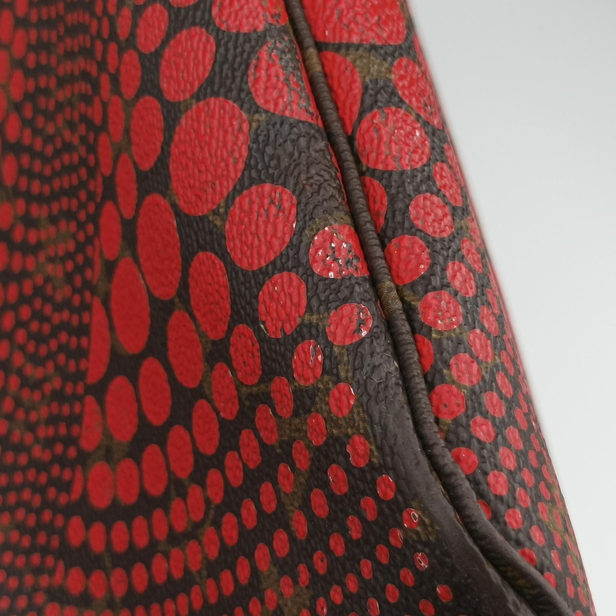 Pre-owned Louis Vuitton NEVERFULL MM Brown×Rouge Monogram Wave Dot M40686 shoulderbag | stylenewstar