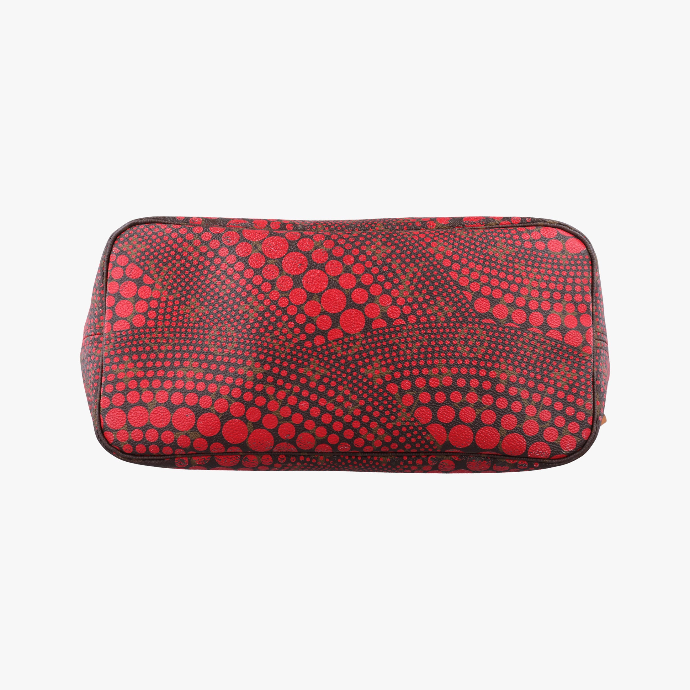 Pre-owned Louis Vuitton NEVERFULL MM Brown×Rouge Monogram Wave Dot M40686 shoulderbag | stylenewstar