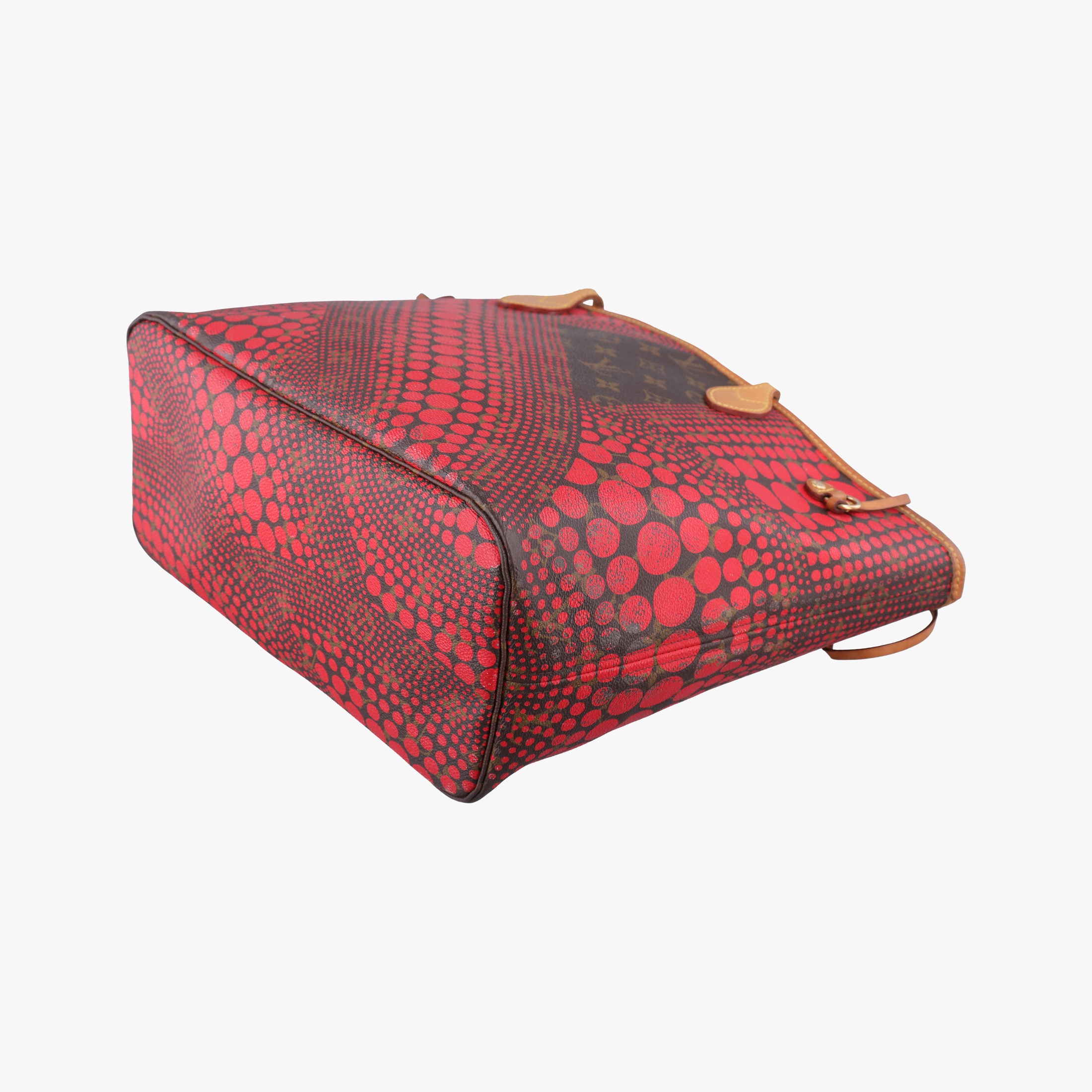 Pre-owned Louis Vuitton NEVERFULL MM Brown×Rouge Monogram Wave Dot M40686 shoulderbag | stylenewstar