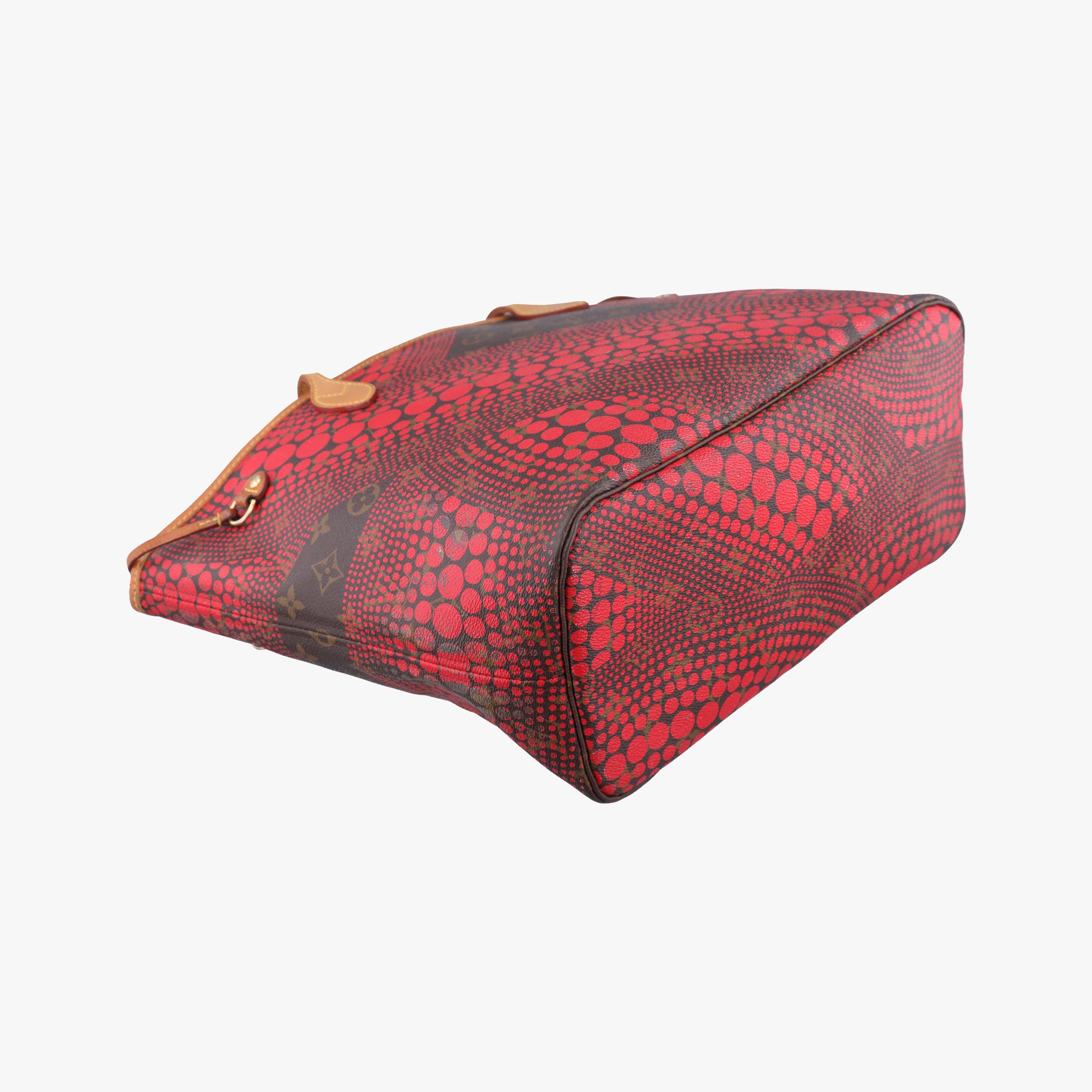 Pre-owned Louis Vuitton NEVERFULL MM Brown×Rouge Monogram Wave Dot M40686 shoulderbag | stylenewstar
