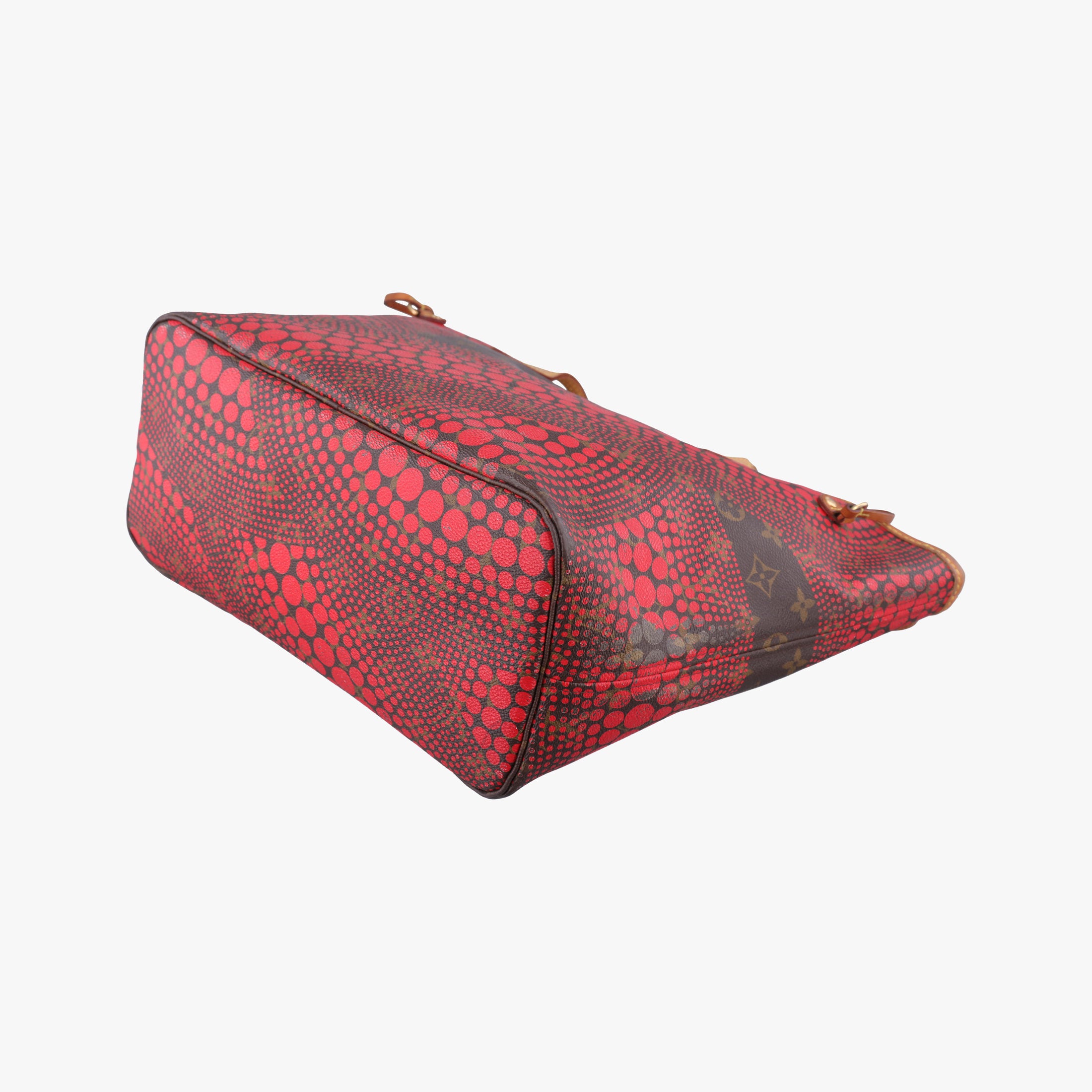 Pre-owned Louis Vuitton NEVERFULL MM Brown×Rouge Monogram Wave Dot M40686 shoulderbag | stylenewstar