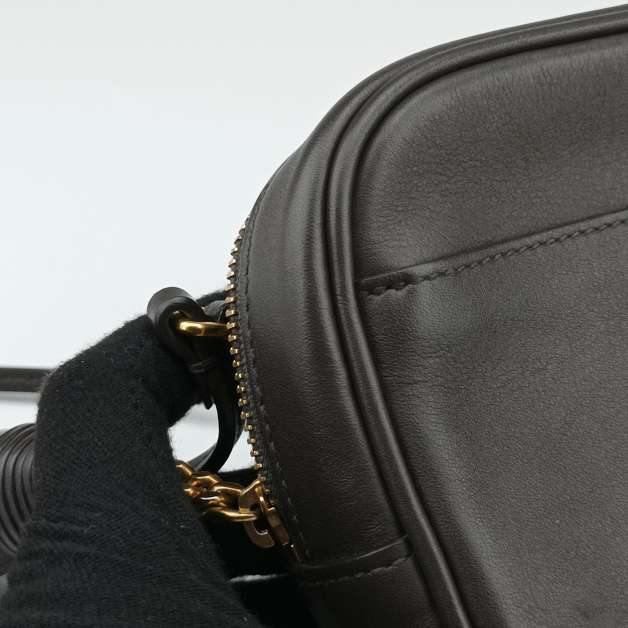 Secondhand Yves Saint Laurent Blogger Grey Leather 425317 shoulderbag | stylenewstar