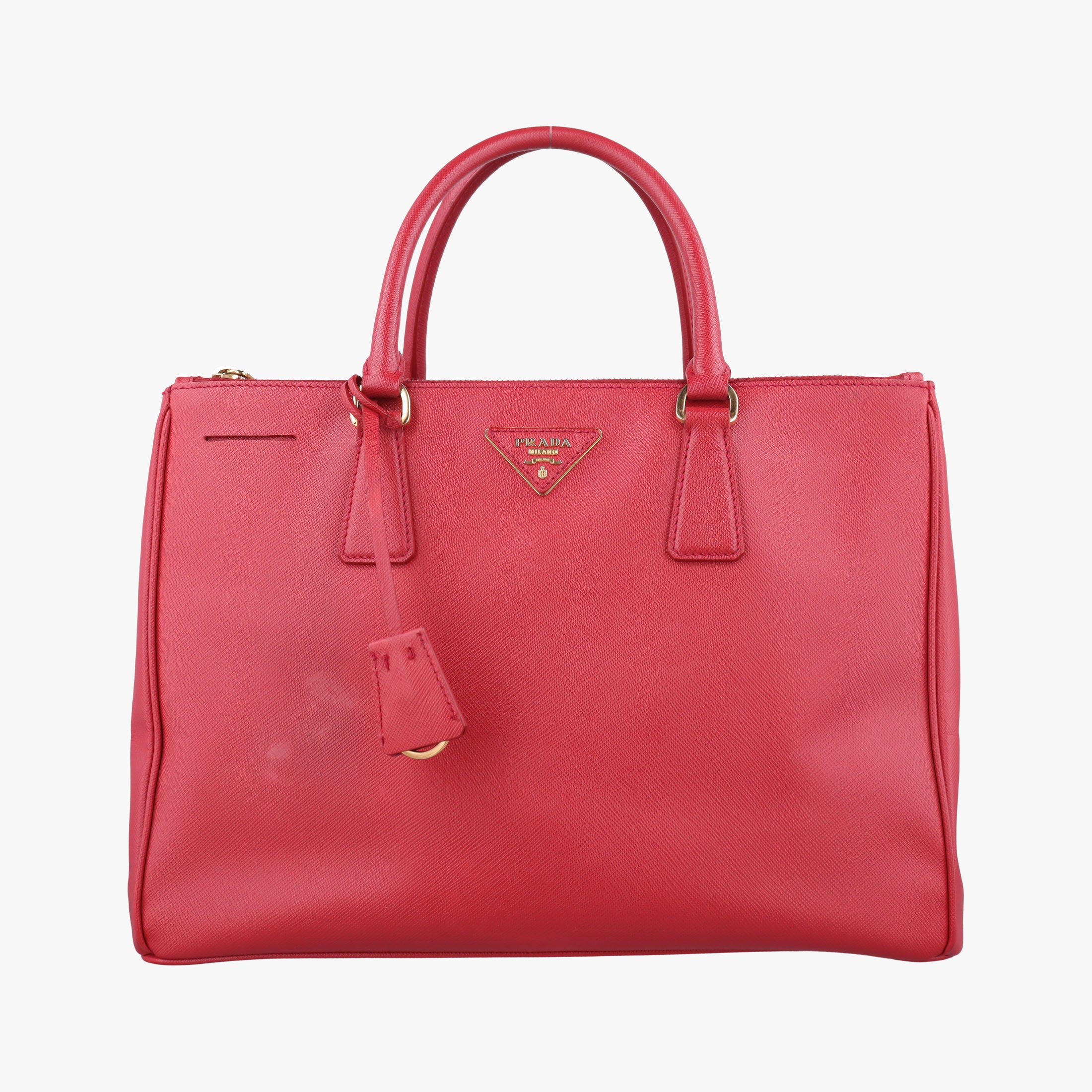Pre-owned Prada Galleria Red SAFFIANO Leather BN1786 handbag | stylenewstar