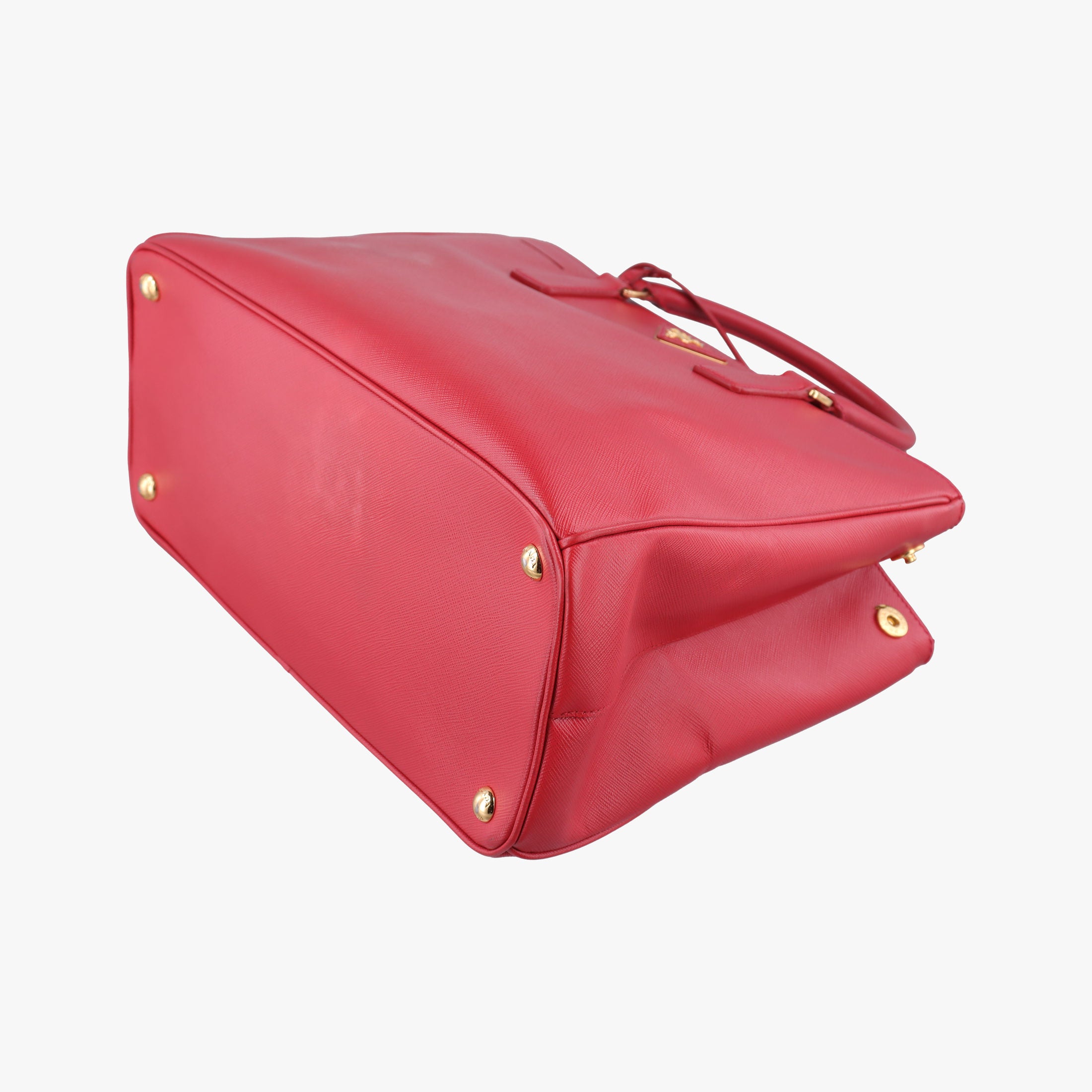 Pre-owned Prada Galleria Red SAFFIANO Leather BN1786 handbag | stylenewstar
