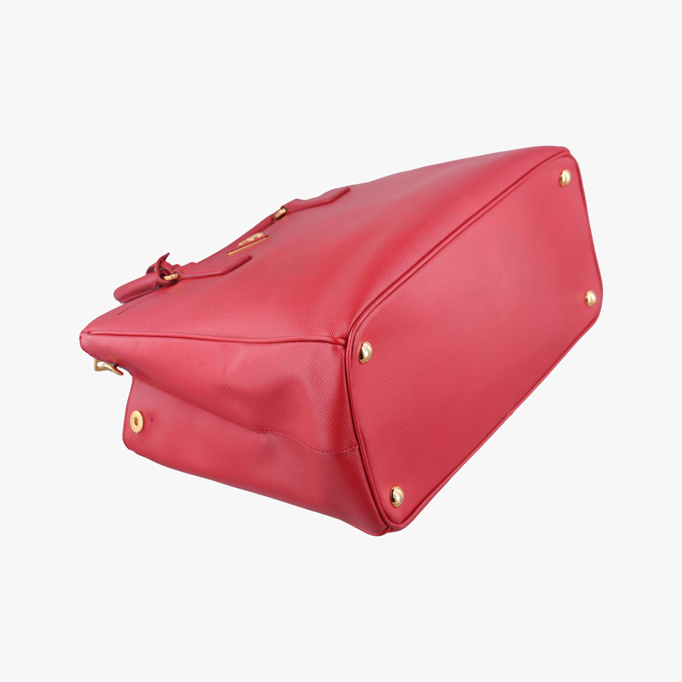 Pre-owned Prada Galleria Red SAFFIANO Leather BN1786 handbag | stylenewstar