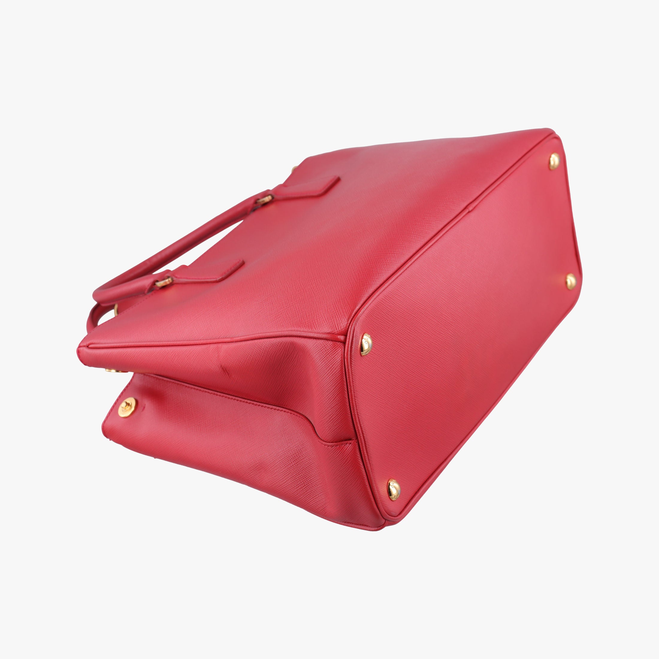 Pre-owned Prada Galleria Red SAFFIANO Leather BN1786 handbag | stylenewstar
