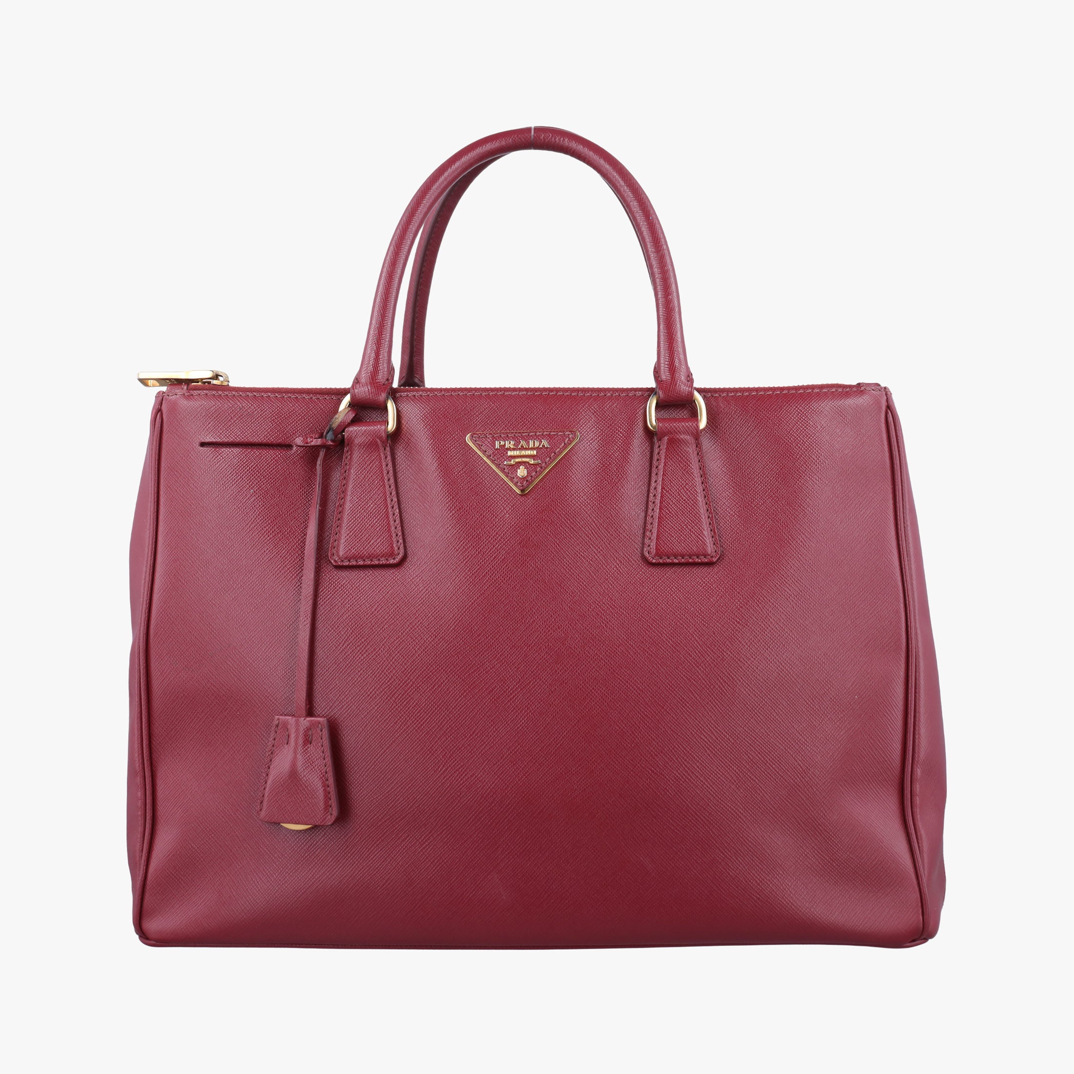 Secondhand Prada Galleria Burgundy SAFFIANO Leather BN1874 handbag | stylenewstar
