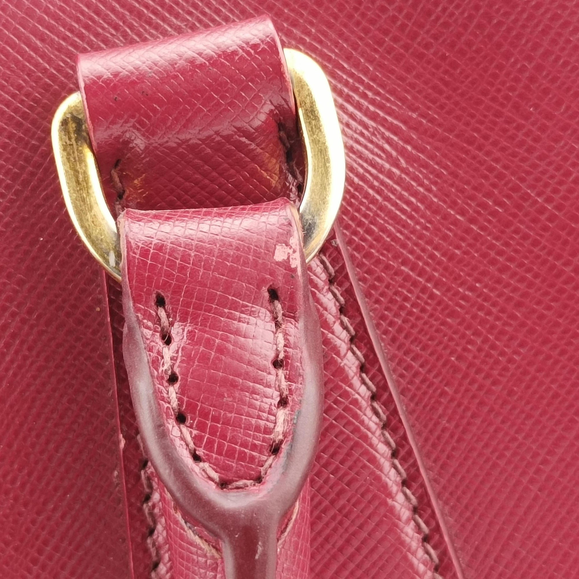 Secondhand Prada Galleria Burgundy SAFFIANO Leather BN1874 handbag | stylenewstar