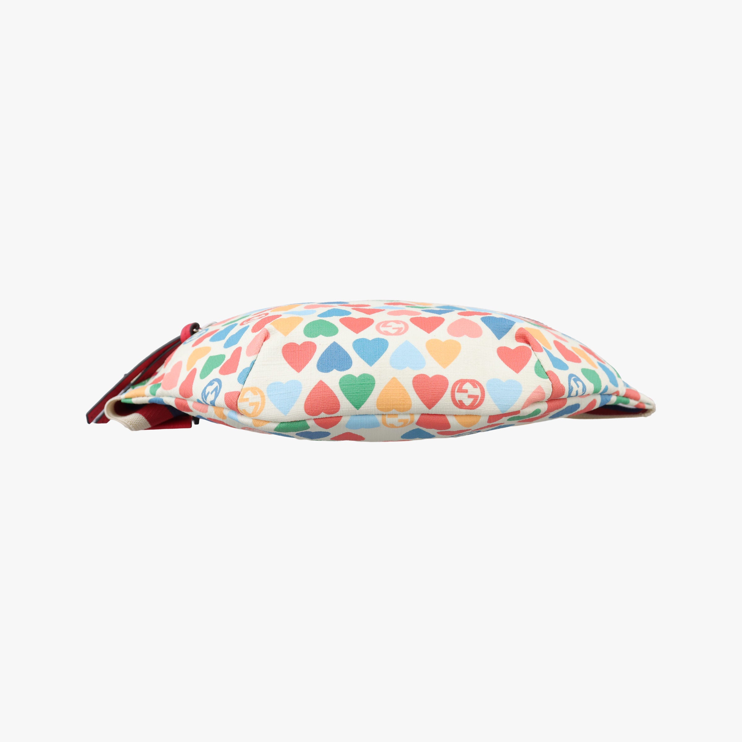 Pre-owned Gucci kids GG heart Print Multicolour PVC coated canvas 502095 bum bag/waist bag | stylenewstar