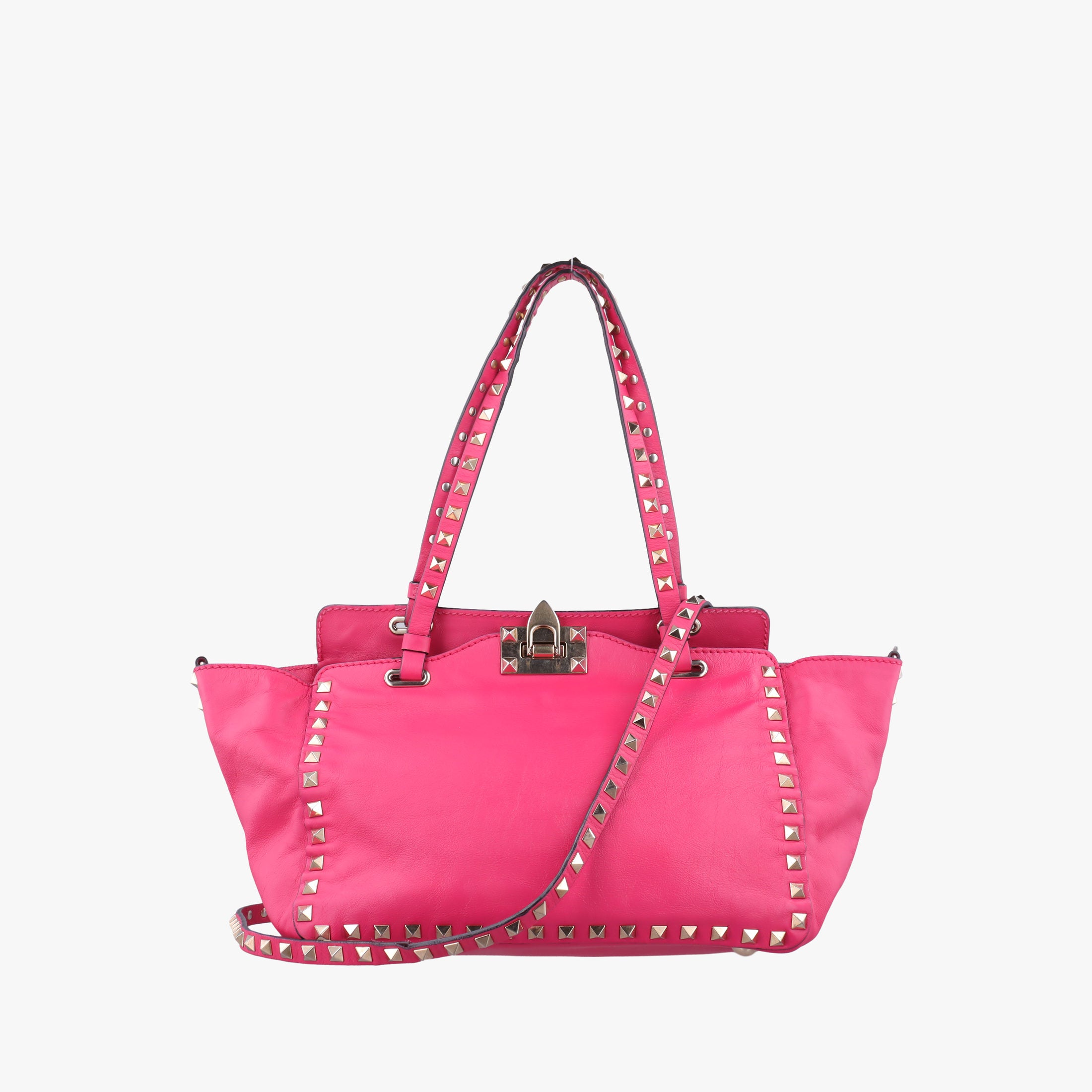 Secondhand Valentino Rockstud Pink Leather  shoulderbag | stylenewstar