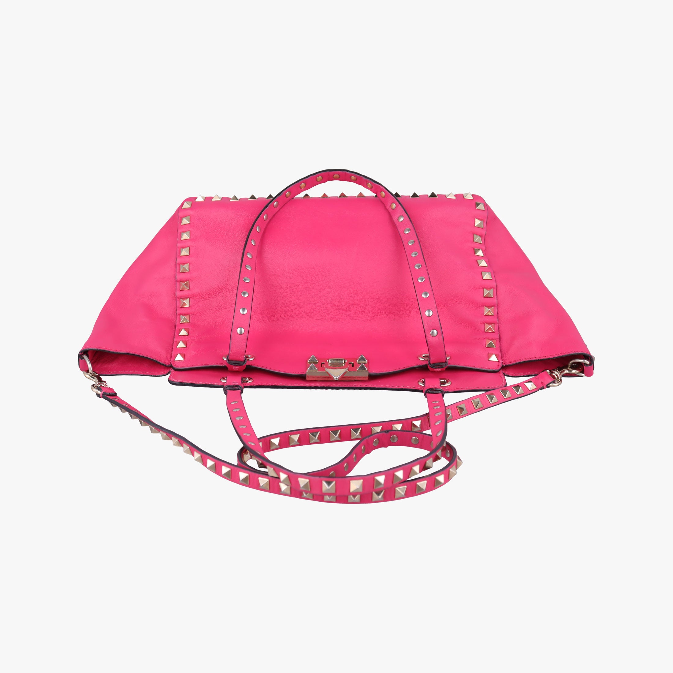 Secondhand Valentino Rockstud Pink Leather  shoulderbag | stylenewstar
