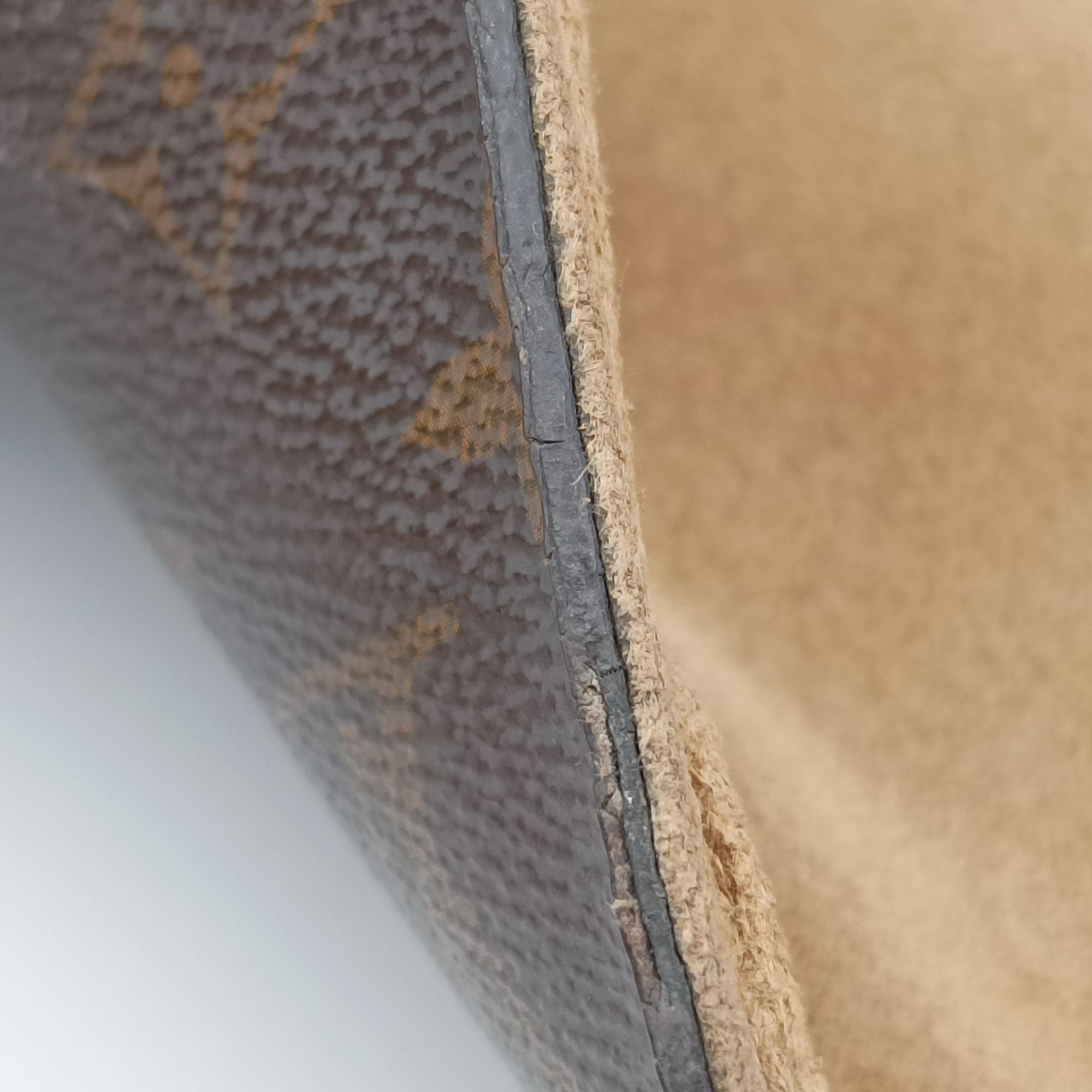 Pre-owned Louis Vuitton MARIGNAN brown×SESAME Monogram Canvas×calf leather M44257 shoulderbag | stylenewstar
