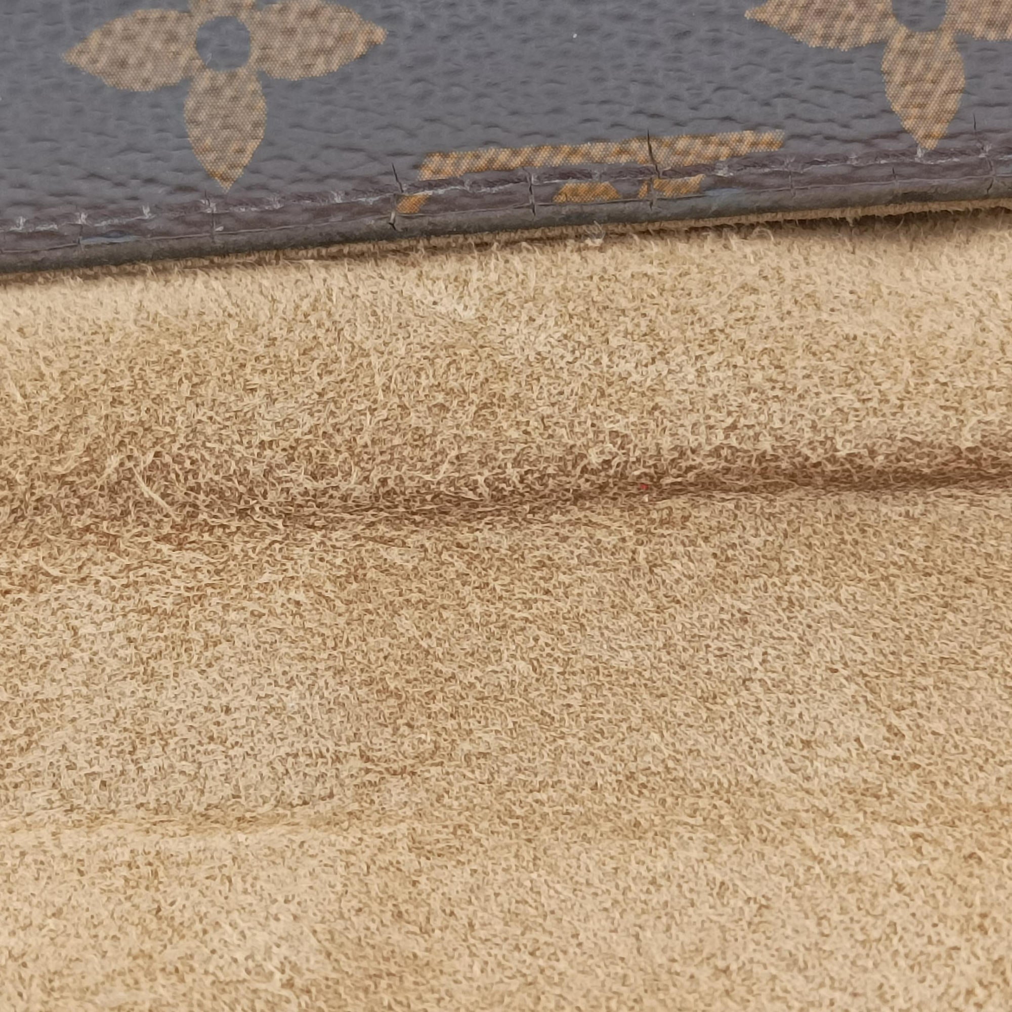 Pre-owned Louis Vuitton MARIGNAN brown×SESAME Monogram Canvas×calf leather M44257 shoulderbag | stylenewstar