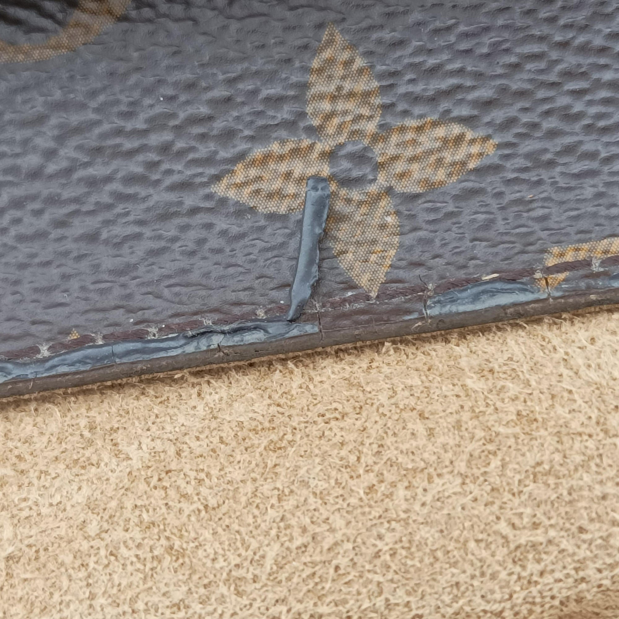 Pre-owned Louis Vuitton MARIGNAN brown×SESAME Monogram Canvas×calf leather M44257 shoulderbag | stylenewstar