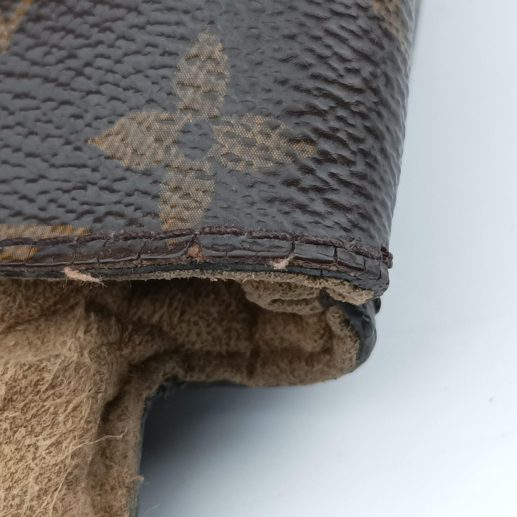 Pre-owned Louis Vuitton MARIGNAN brown×SESAME Monogram Canvas×calf leather M44257 shoulderbag | stylenewstar