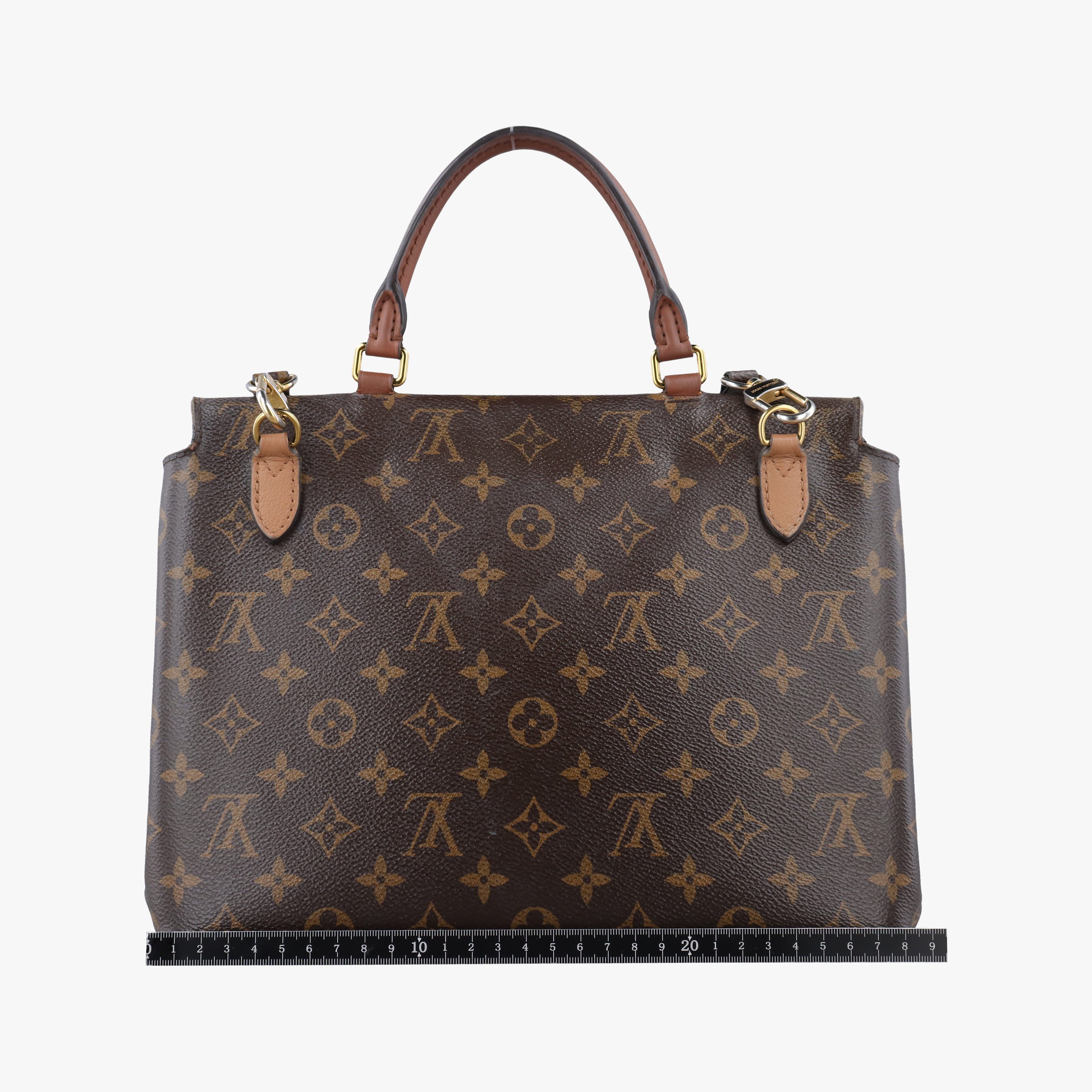 Pre-owned Louis Vuitton MARIGNAN brown×SESAME Monogram Canvas×calf leather M44257 shoulderbag | stylenewstar