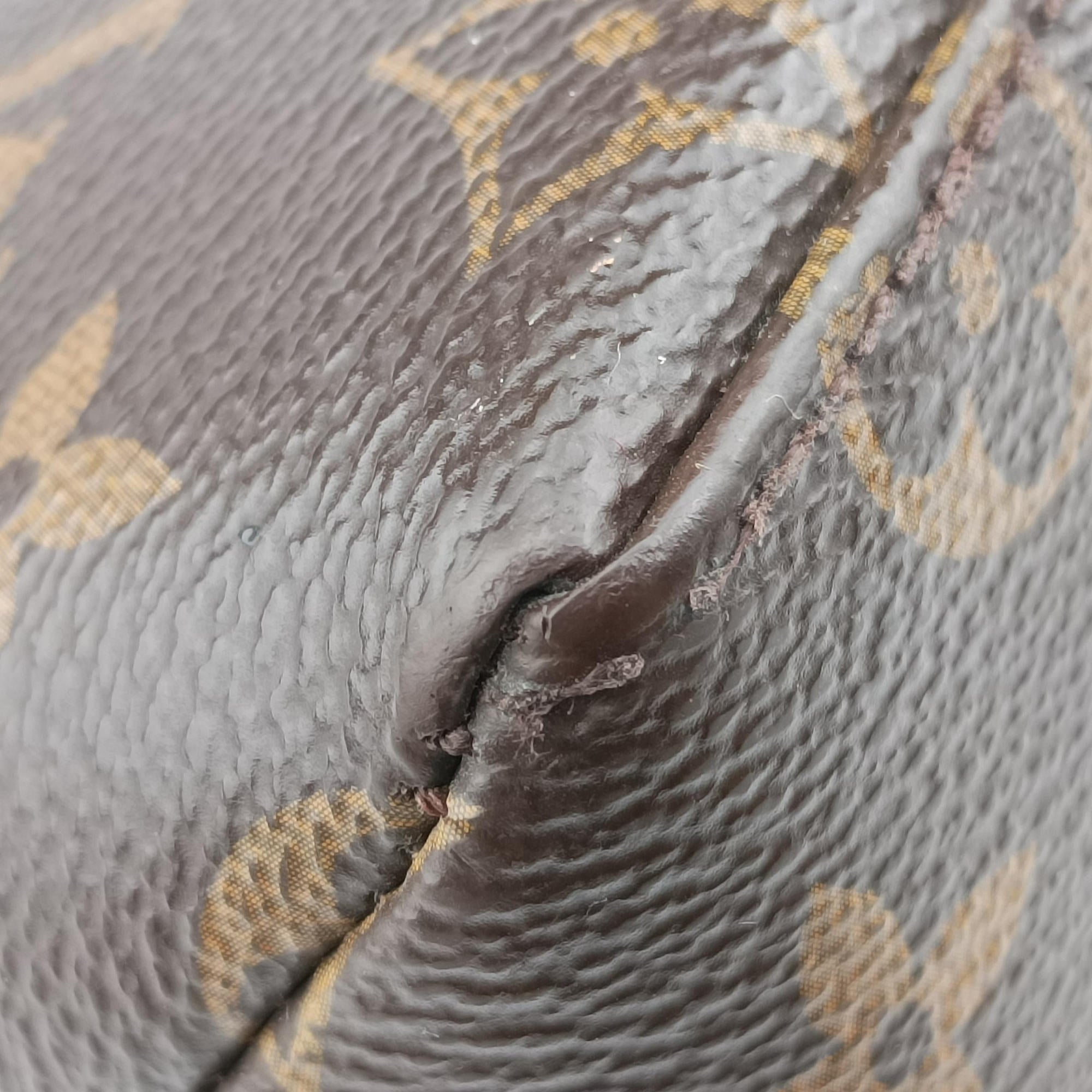 Pre-owned Louis Vuitton MARIGNAN brown×SESAME Monogram Canvas×calf leather M44257 shoulderbag | stylenewstar