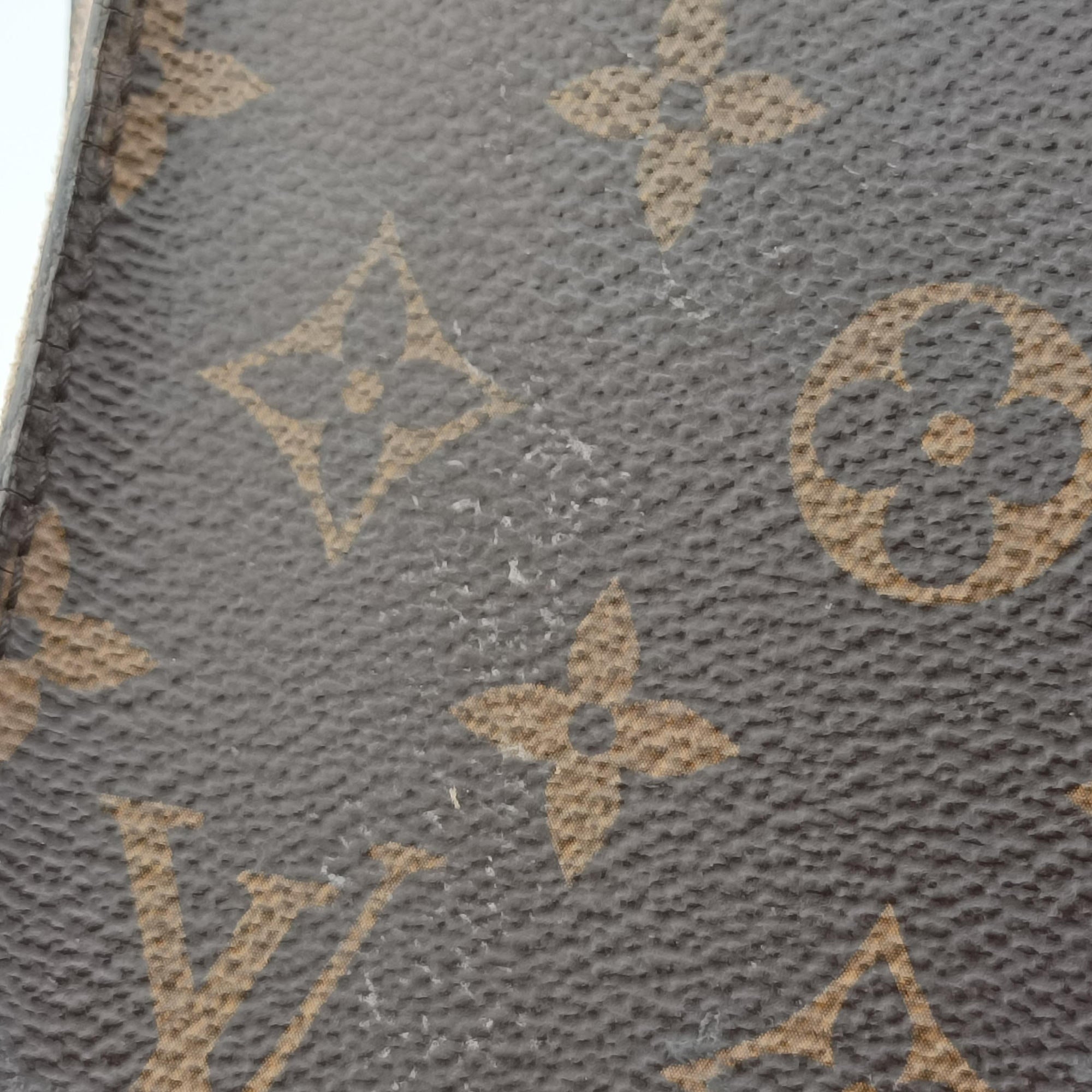 Pre-owned Louis Vuitton MARIGNAN brown×SESAME Monogram Canvas×calf leather M44257 shoulderbag | stylenewstar