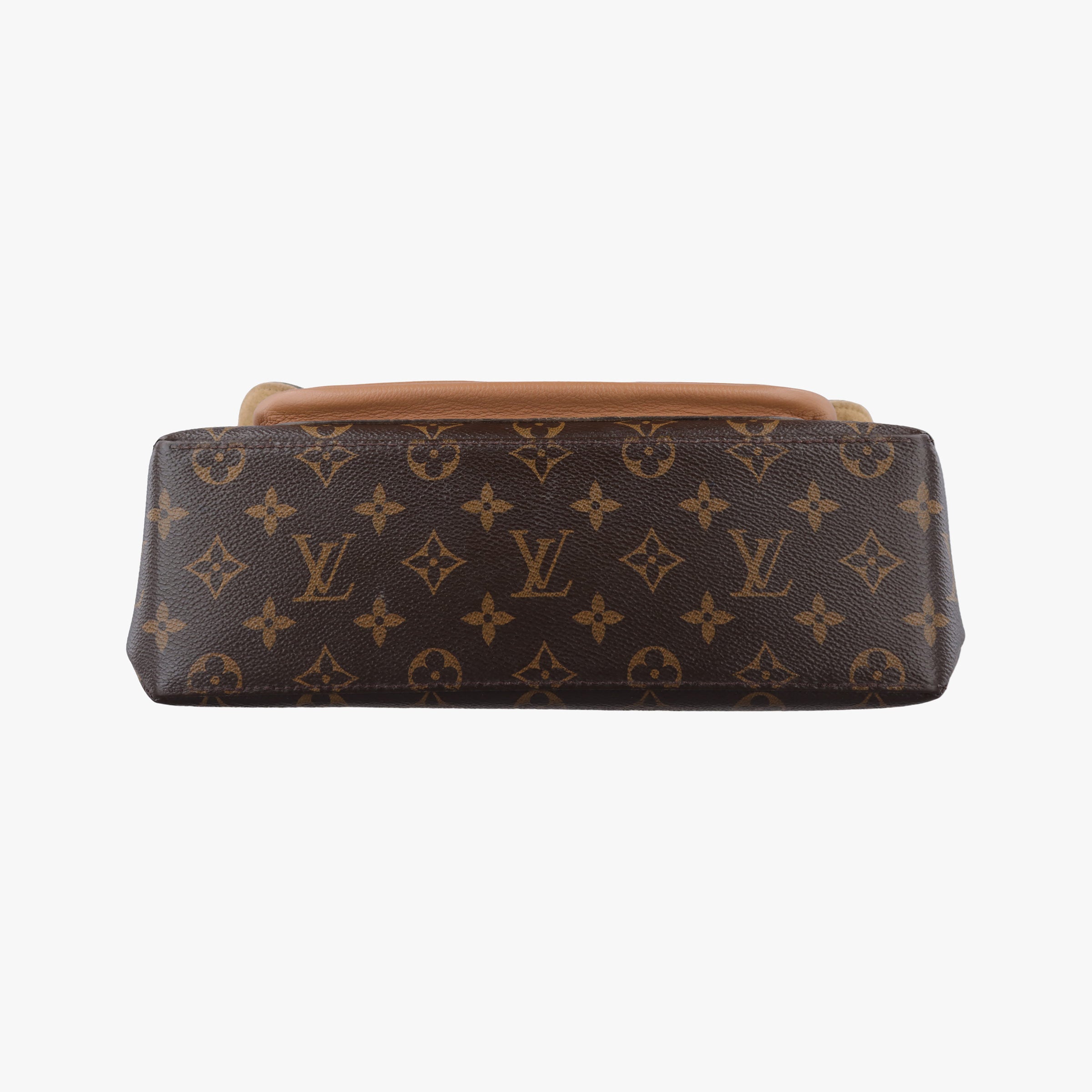 Pre-owned Louis Vuitton MARIGNAN brown×SESAME Monogram Canvas×calf leather M44257 shoulderbag | stylenewstar