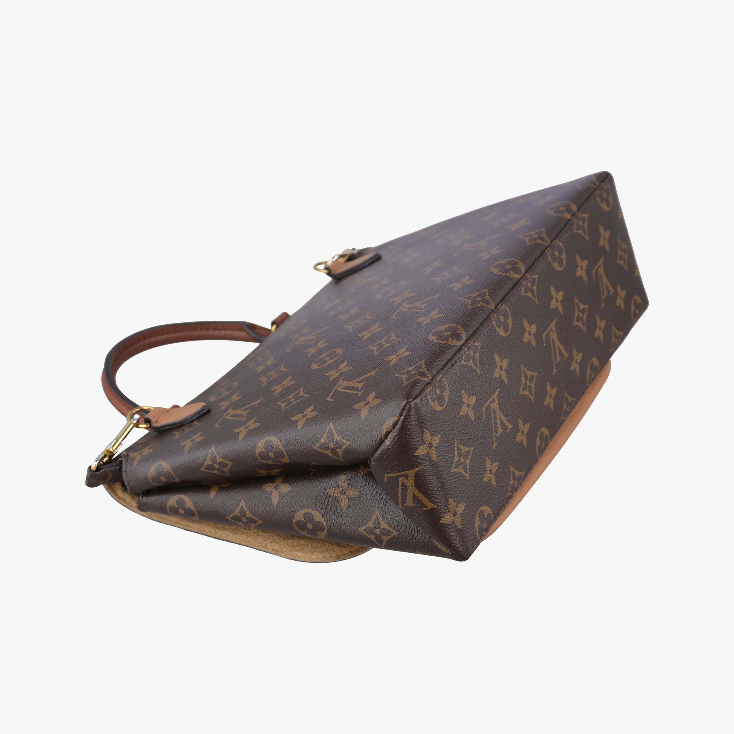 Pre-owned Louis Vuitton MARIGNAN brown×SESAME Monogram Canvas×calf leather M44257 shoulderbag | stylenewstar
