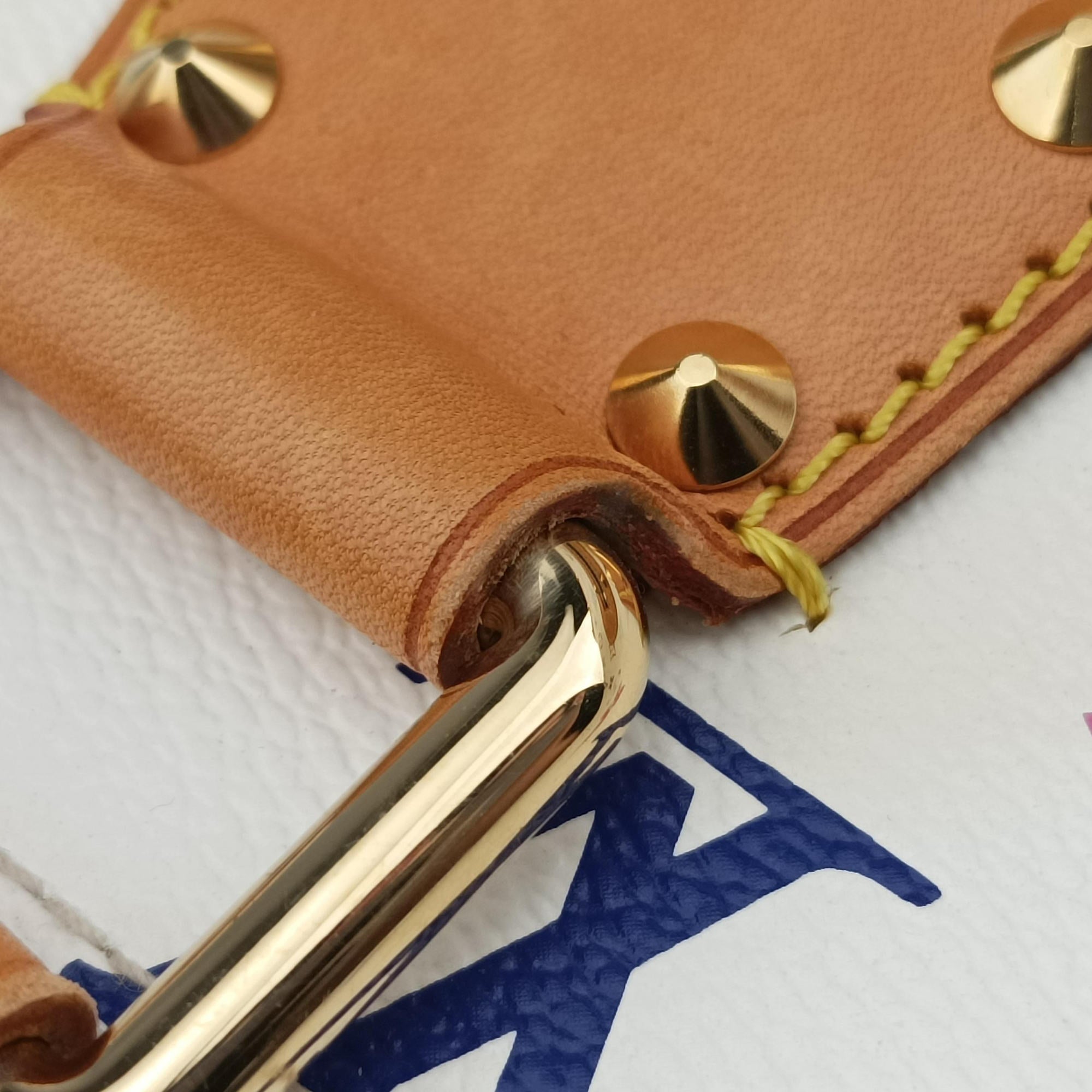 Pre-owned Louis Vuitton Alma PM white Monogram Multicolor M92647 handbag | stylenewstar