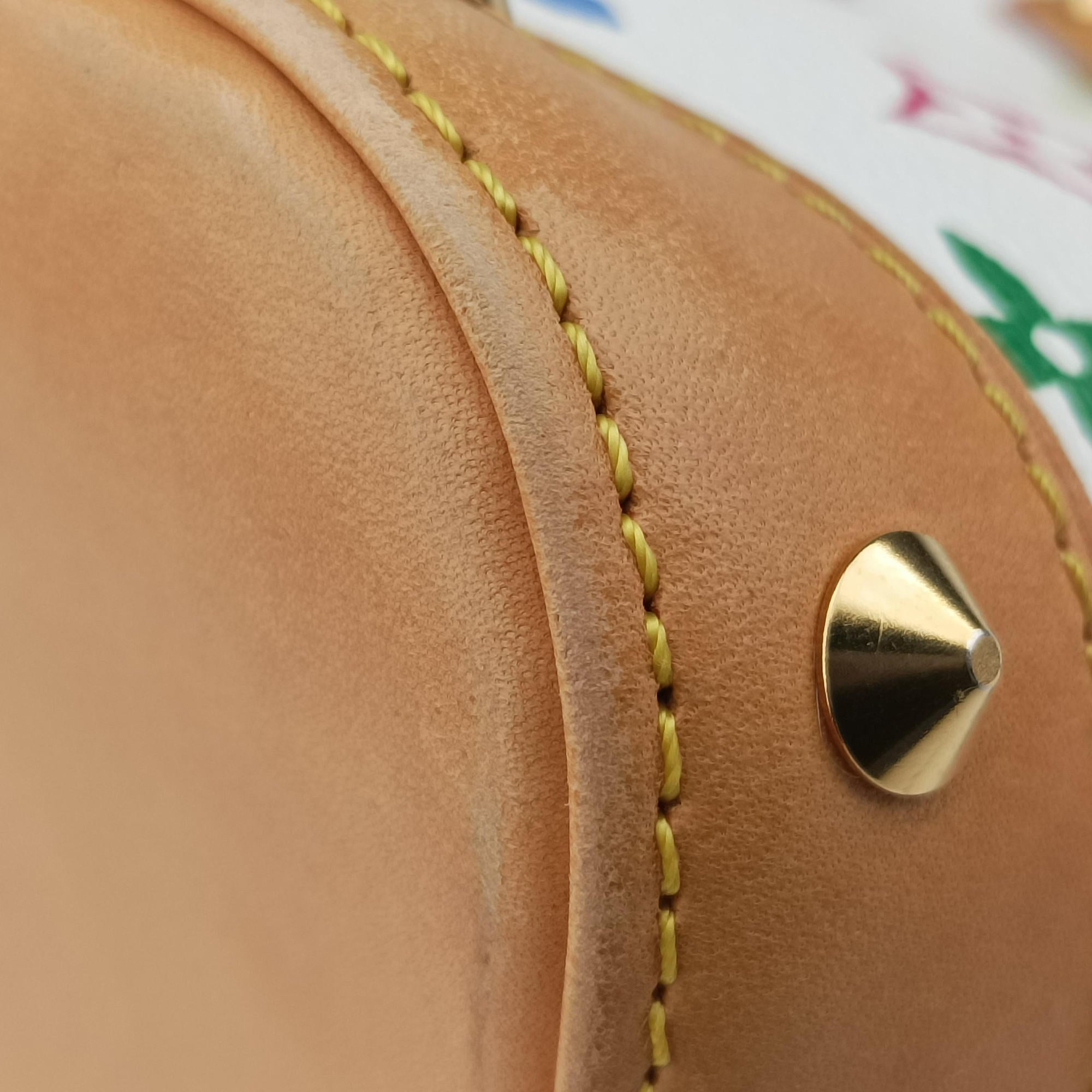Pre-owned Louis Vuitton Alma PM white Monogram Multicolor M92647 handbag | stylenewstar