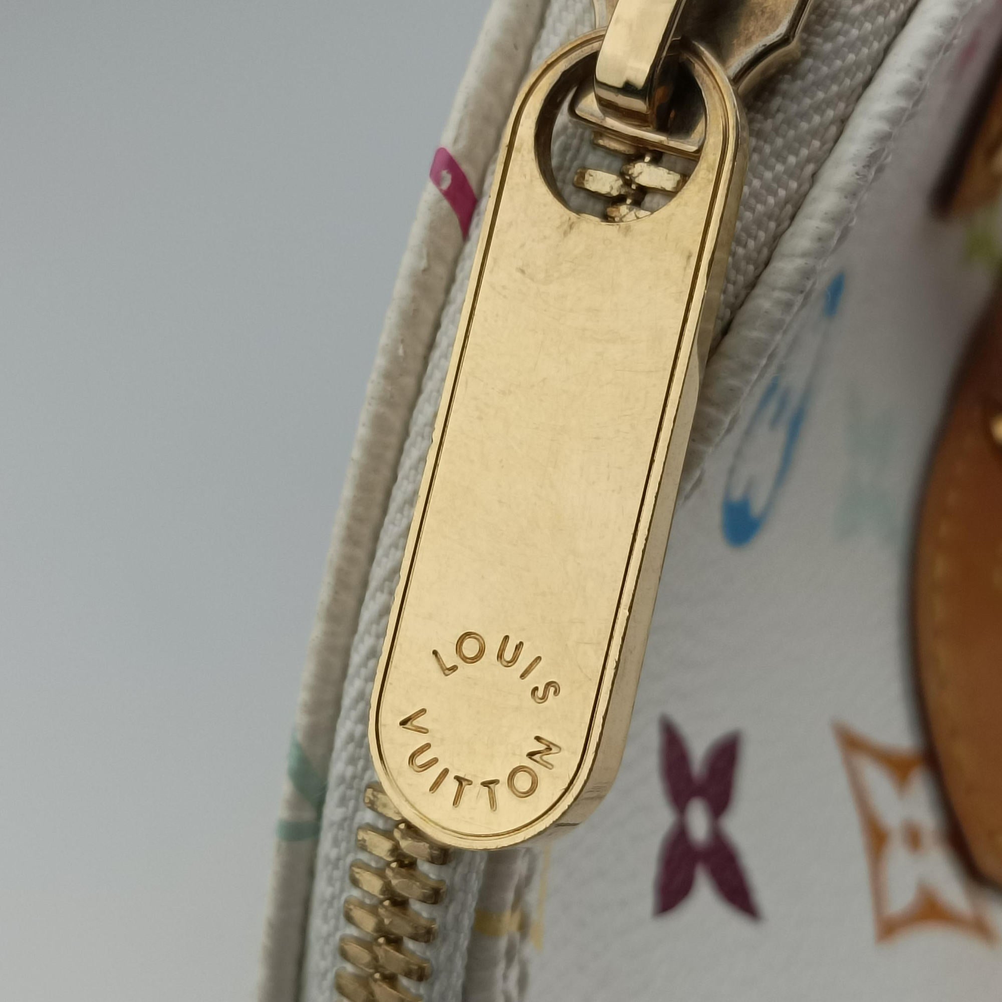 Pre-owned Louis Vuitton Alma PM white Monogram Multicolor M92647 handbag | stylenewstar