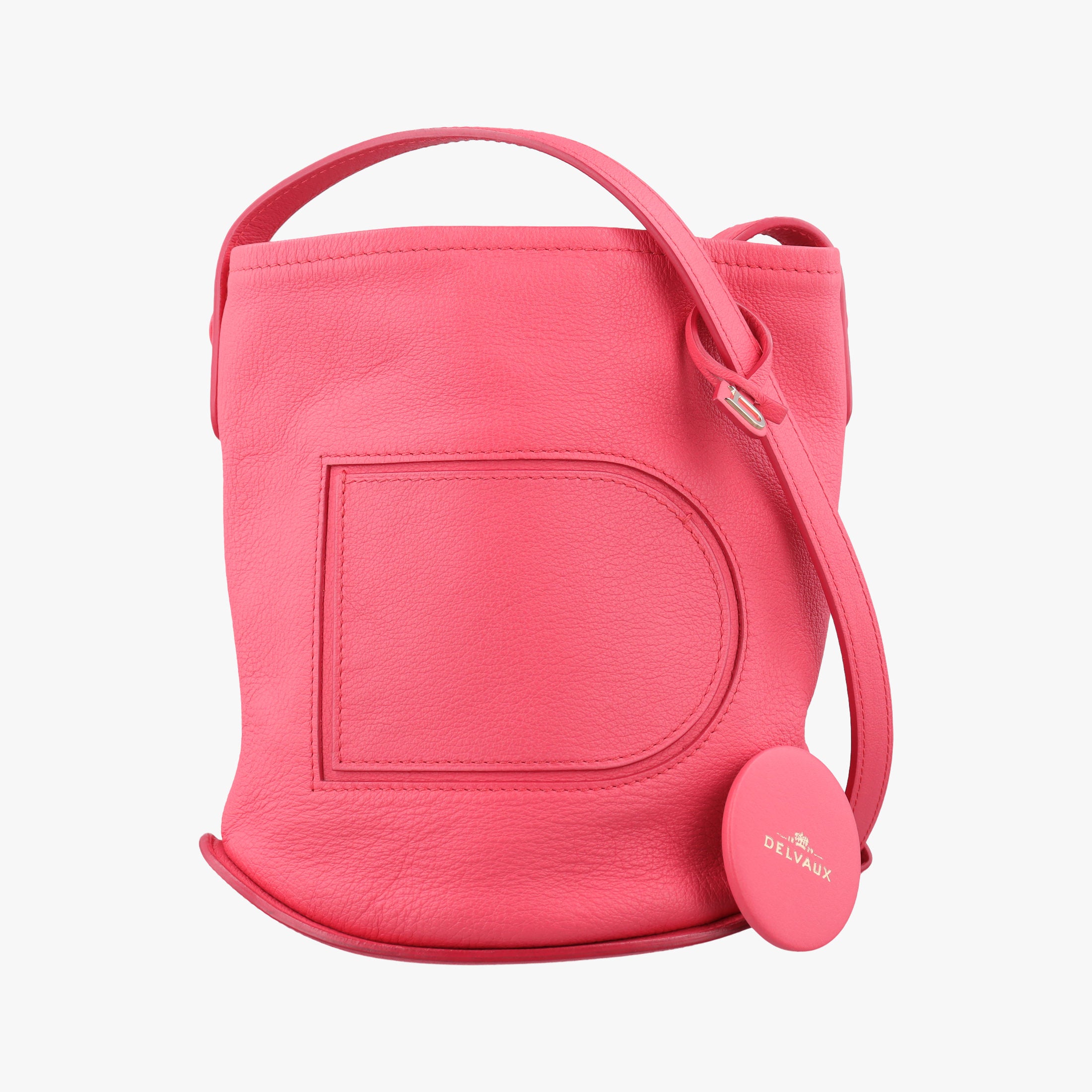 Pre-owned Delvaux Pin  Mini Bucket Pink Leather  shoulderbag | stylenewstar