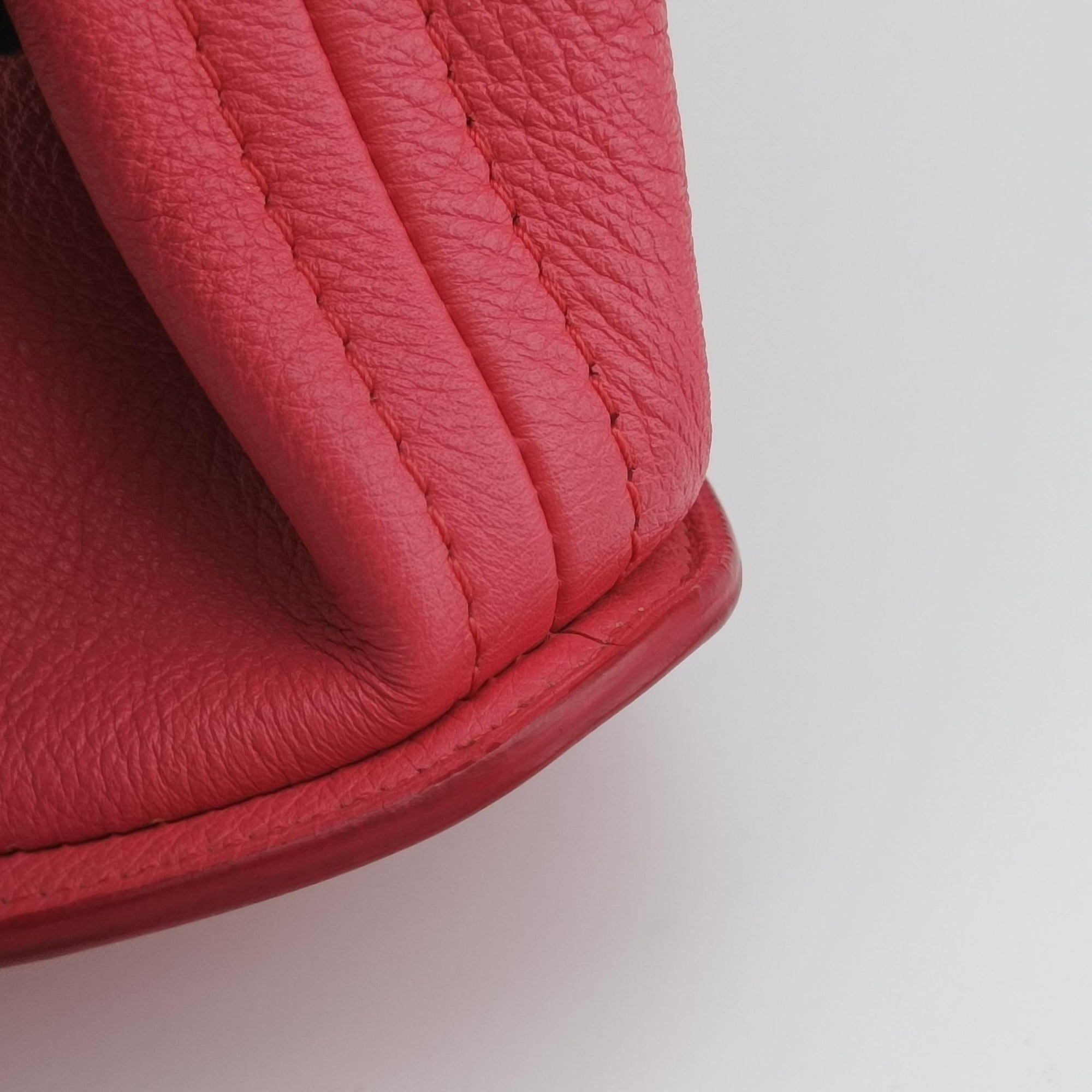 Pre-owned Delvaux Pin  Mini Bucket Pink Leather  shoulderbag | stylenewstar