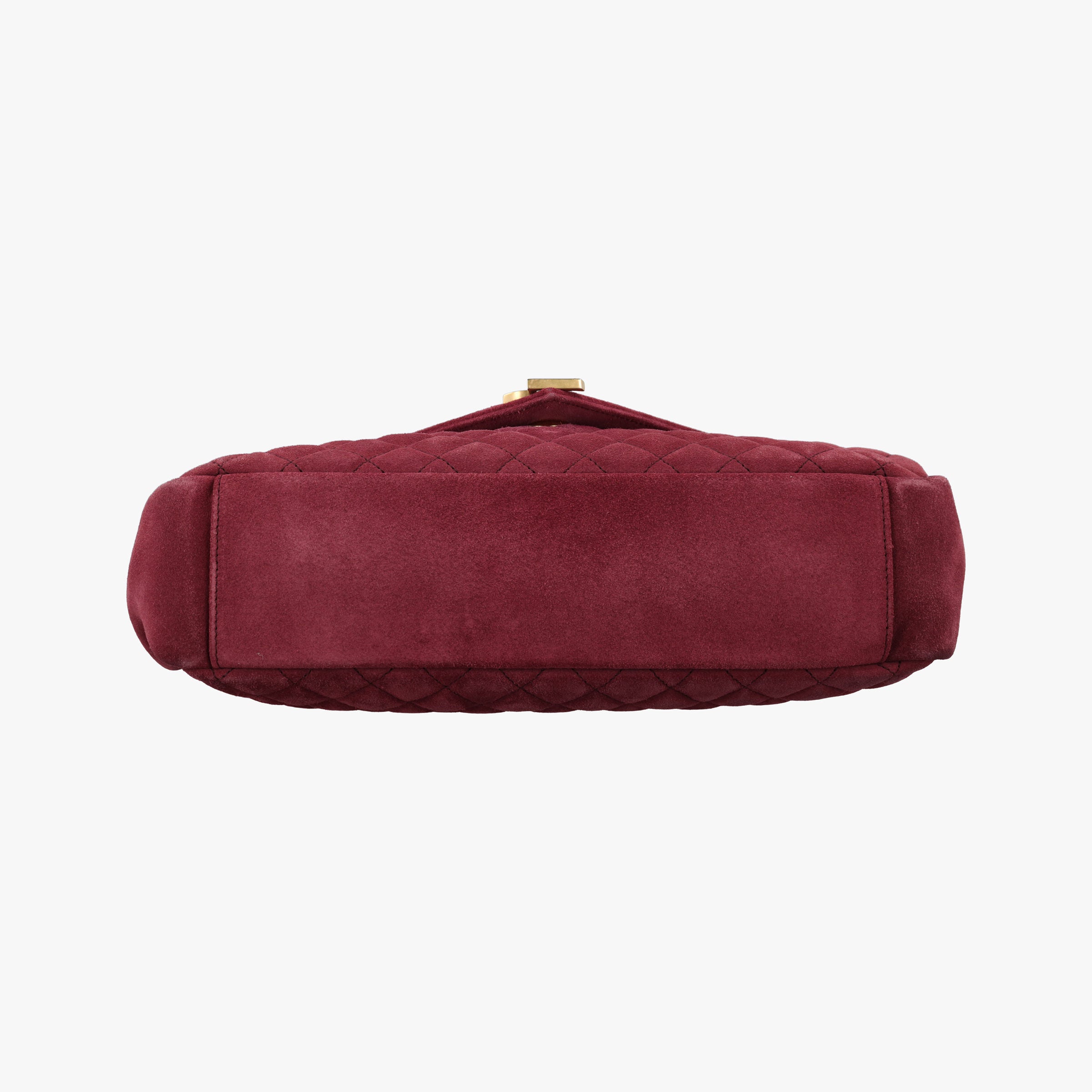 Pre-owned Yves Saint Laurent Monogram Envelope COLLEGE bordeaux suede 440155 shoulderbag | stylenewstar