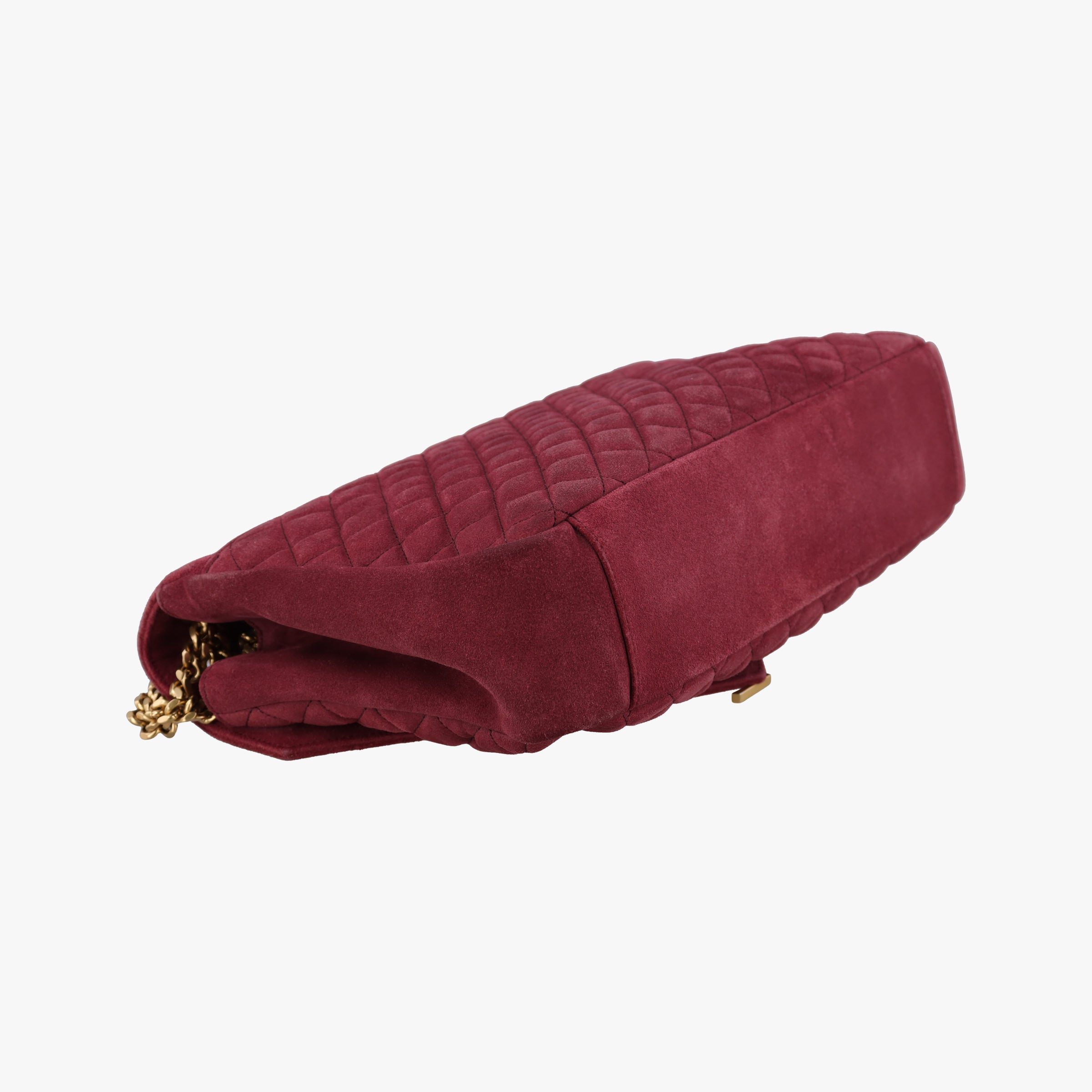 Pre-owned Yves Saint Laurent Monogram Envelope COLLEGE bordeaux suede 440155 shoulderbag | stylenewstar