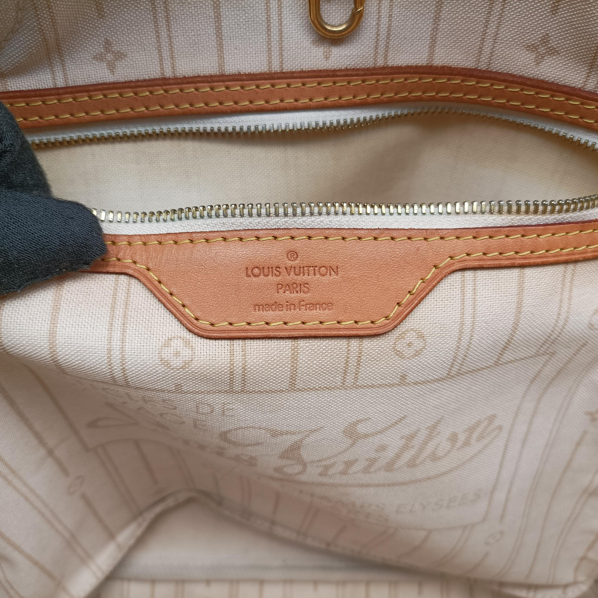 Pre-owned Louis Vuitton NEVERFULL GM AZUR Damier Canvas N51108 shoulderbag | stylenewstar