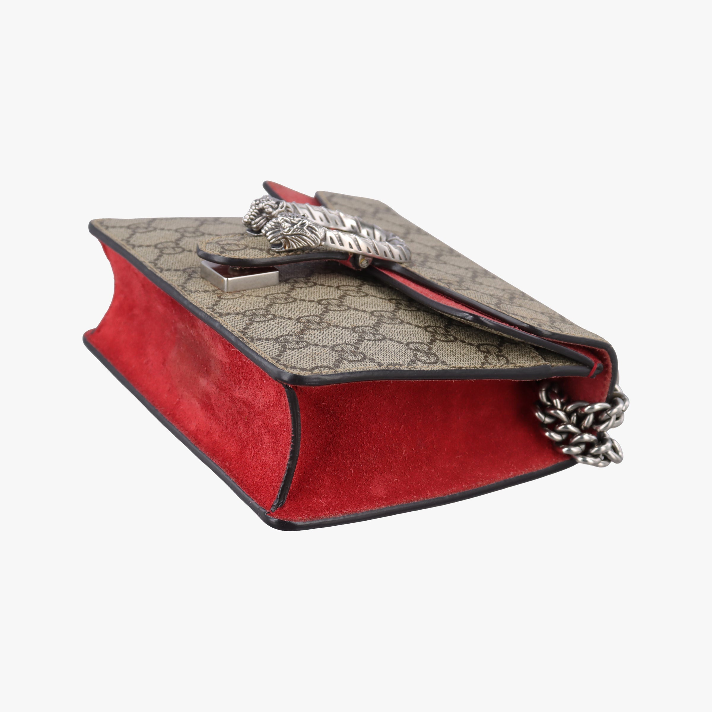 Pre-owned Gucci Dionysus beige×red PVC coated canvas×suede 421970 shoulderbag | stylenewstar