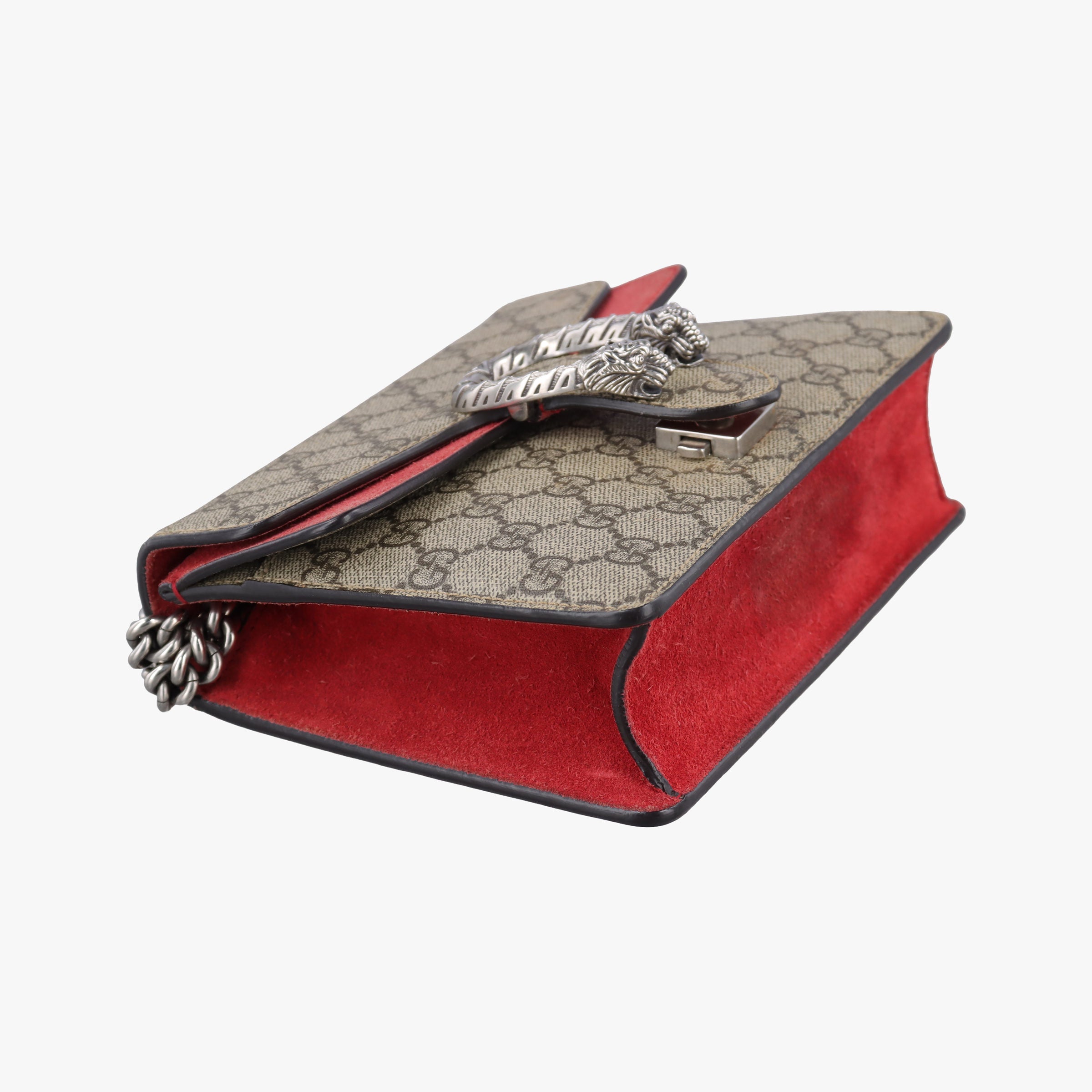 Pre-owned Gucci Dionysus beige×red PVC coated canvas×suede 421970 shoulderbag | stylenewstar
